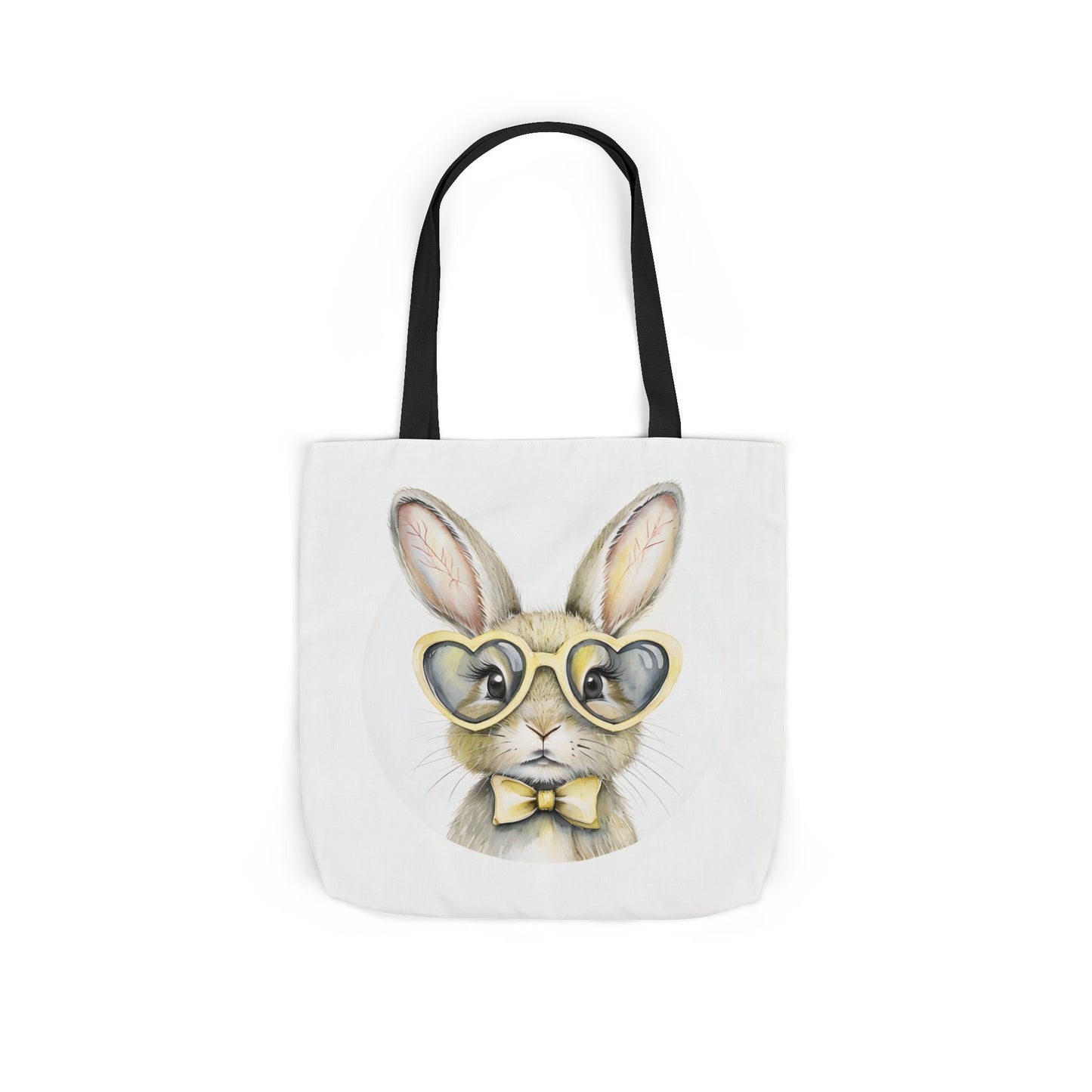 Chic Double Sided Bunny Canvas Tote Bag, Cute Eco-Friendly Shopper, Rabbit Gift, Spring Picnic, Easter Tote, Stylish Animal Art