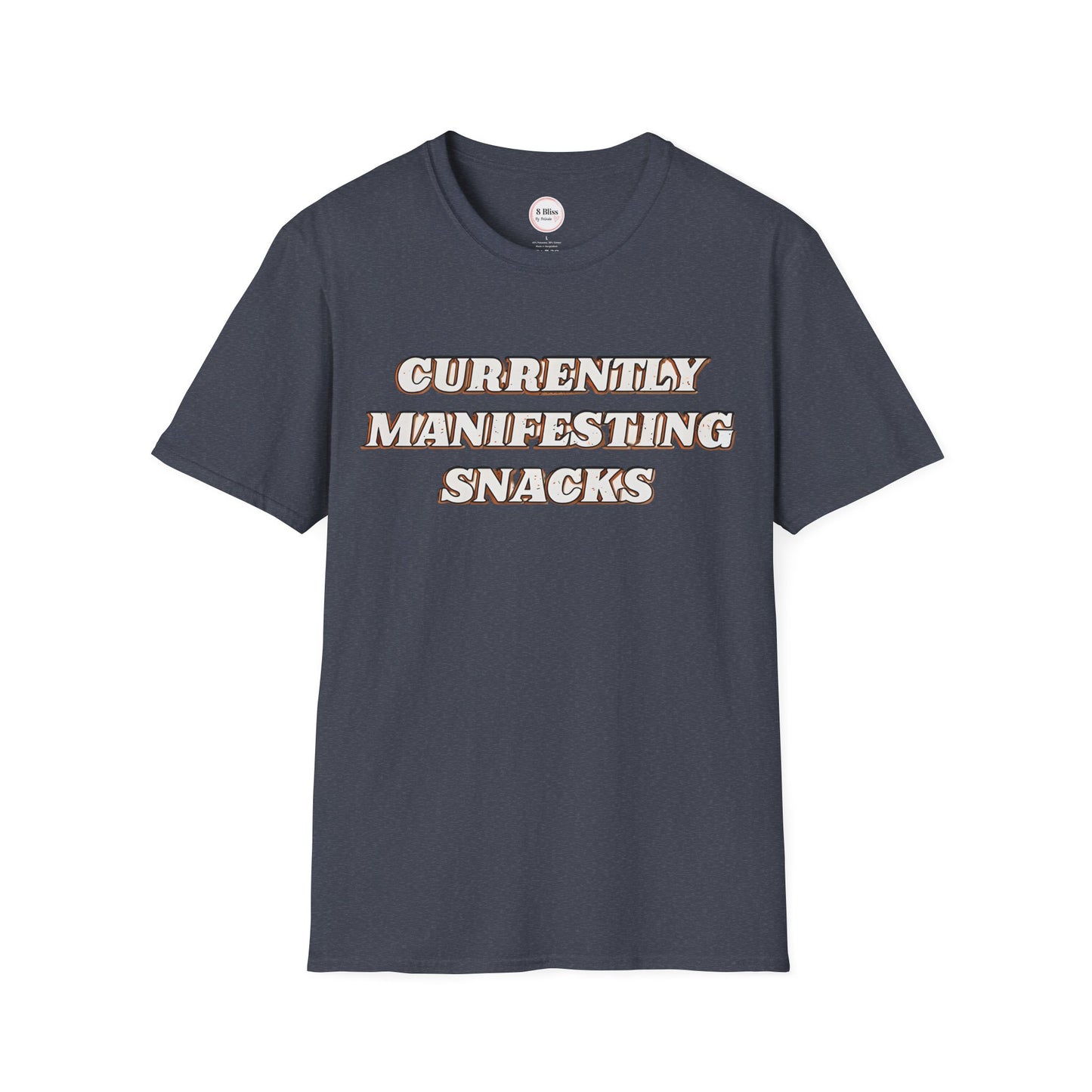 Currently Manifesting Snacks T-Shirt, Affirmation Tee, Motivational Shirt, Gift for Foodies, Everyday Casual Wear