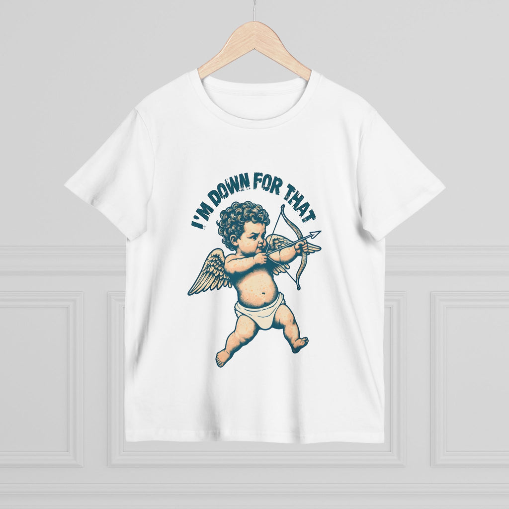 Maple Tee, Valentines Day Women's, Cupid Graphic, Cute Valentines Tee
