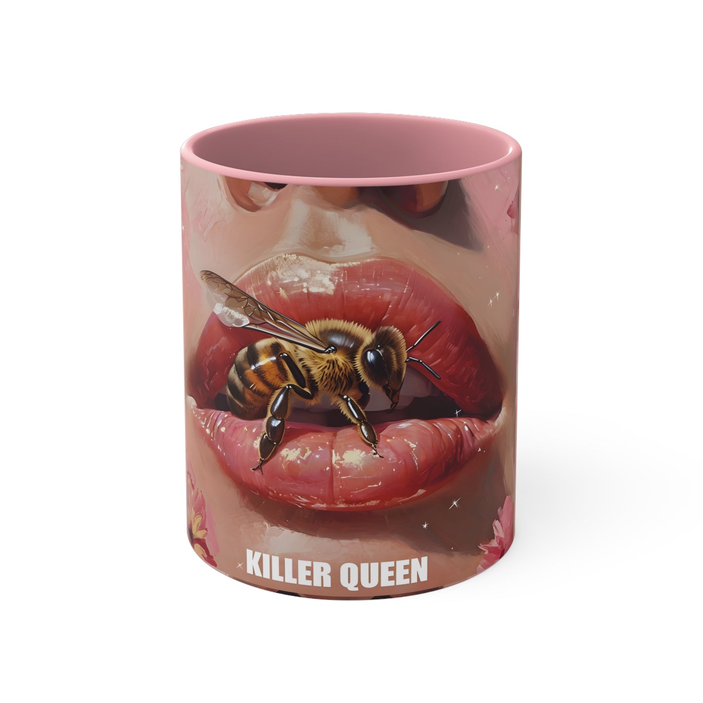 Surreal Killer Queen Bee Coffee Mug, Colorful Art Mug, 11oz Accent Mug, Unique Gifts, Home Decor, Bee Lover Gift, Artistic Drinkware