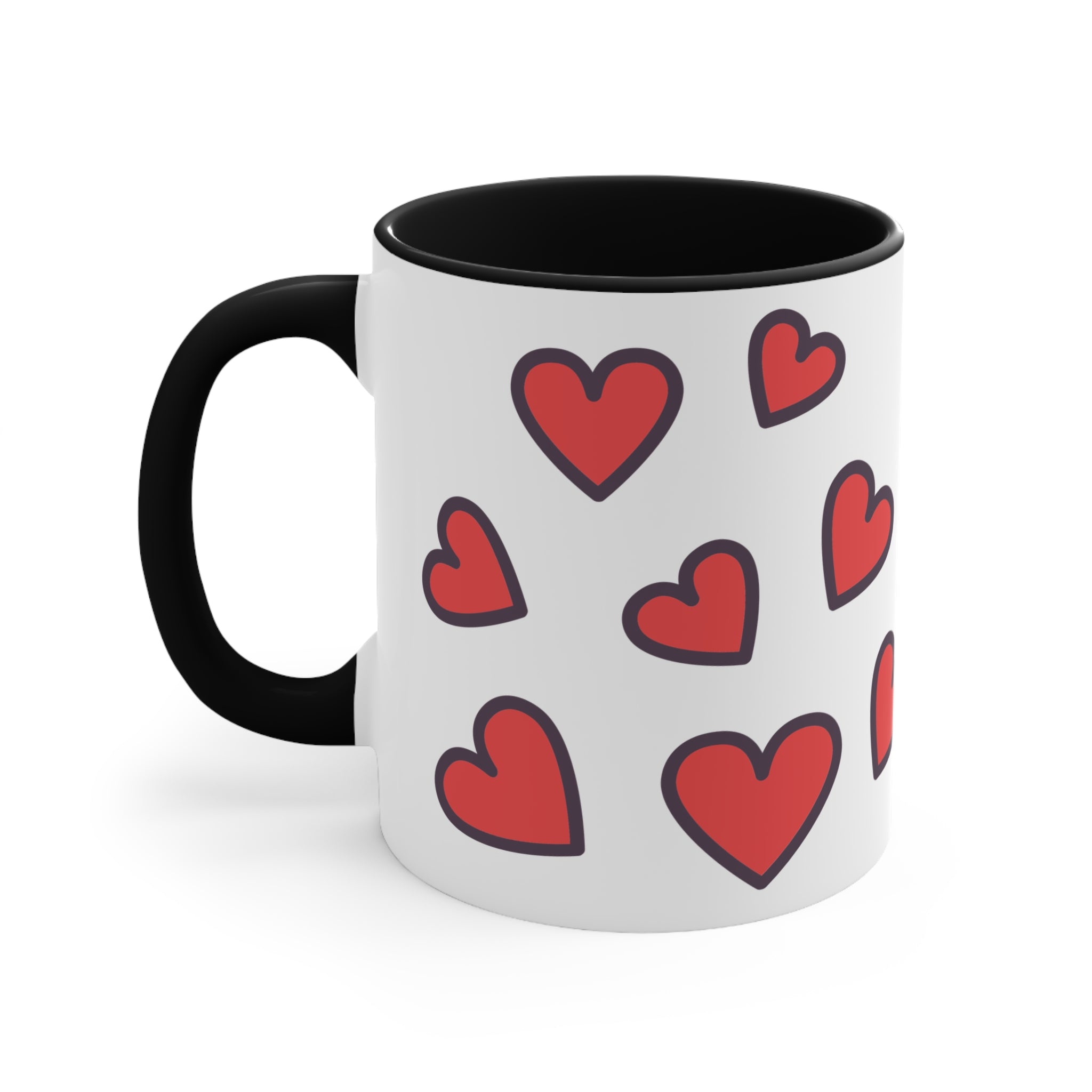 "The Couple" Love Hearts Accent Mug 11oz