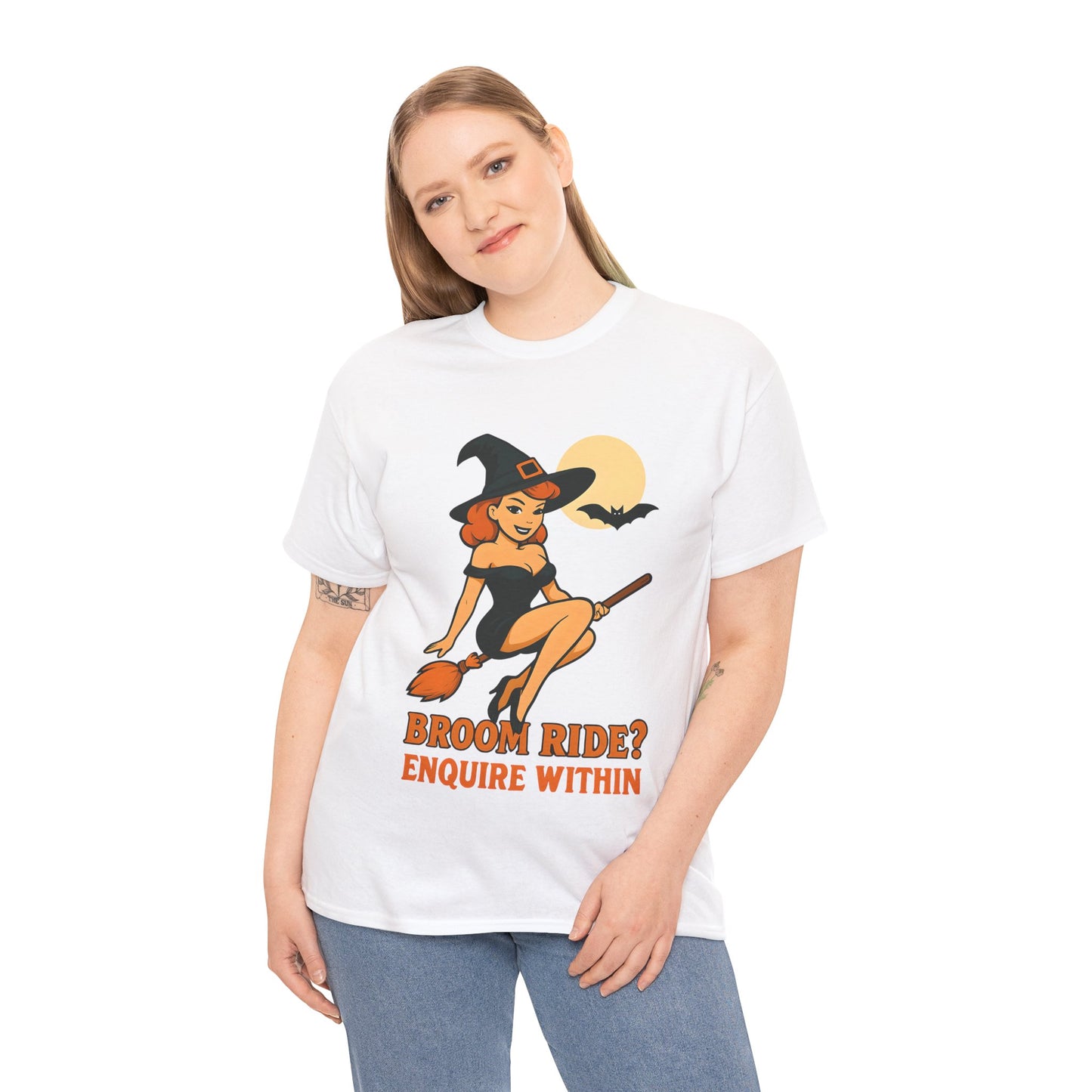 Halloween Witch Tee, Unisex Cotton T-Shirt, Spooky Apparel, Cute Halloween Shirt, Witchy Gifts, Fun Costume Top