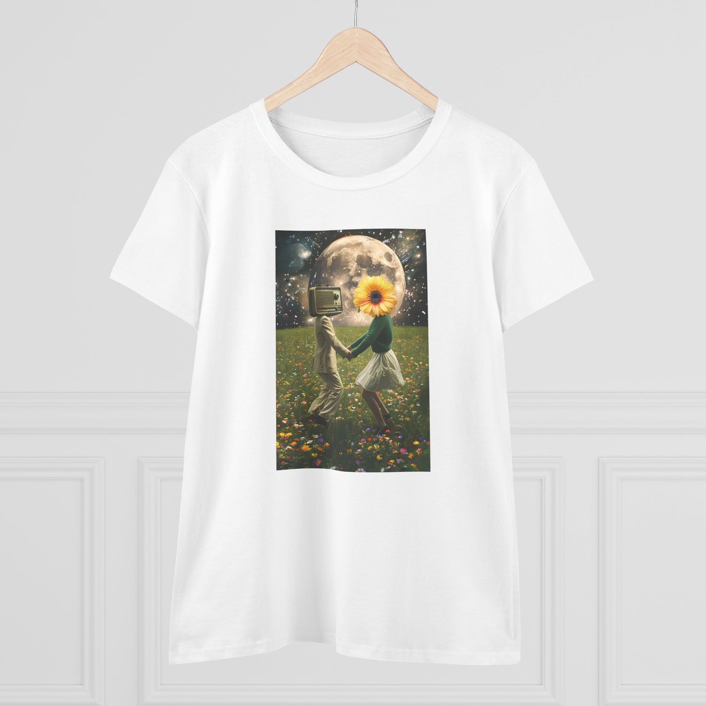 Whimsical Magic Grows Women's Tee, Unique Cotton T-Shirt, Wild Nature Graphic Shirt, Witchy Gift, Surreal Image