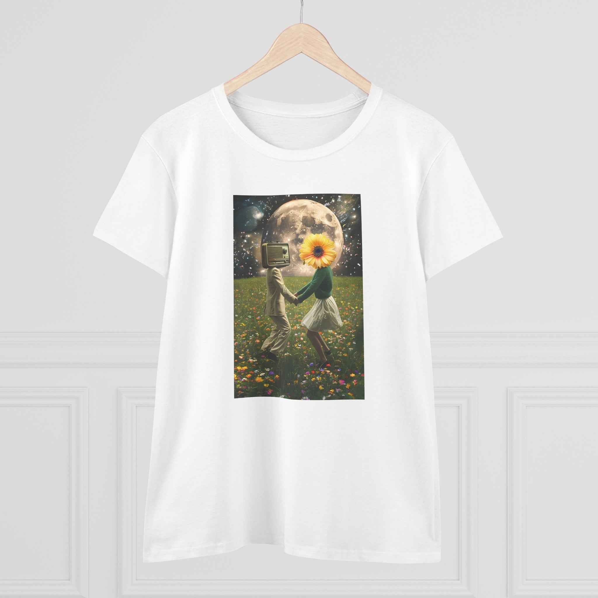 Whimsical Magic Grows Women's Tee, Unique Cotton T-Shirt, Wild Nature Graphic Shirt, Witchy Gift, Surreal Image