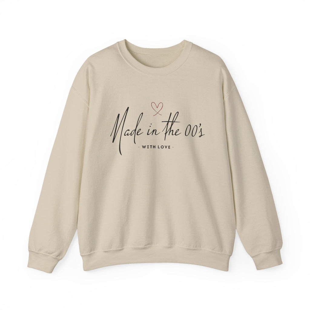 Made in the 00's Crewneck Sweatshirt — Retro 2000s Born With Love Pullover