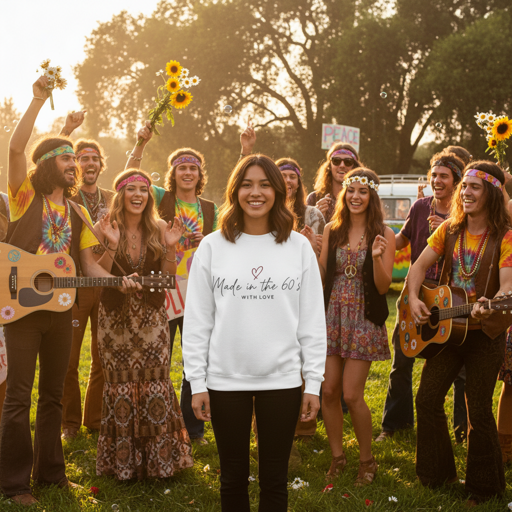 Made in the 60's Unisex Heavy Blend™ Crewneck Sweatshirt - Made in the 60's with love..