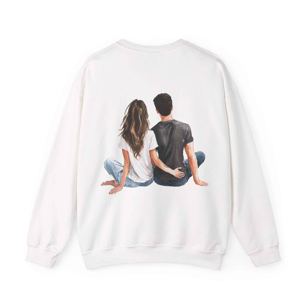 I will always have your back Unisex Heavy Blend™ Crewneck Sweatshirt Couple Back Print  - Comfortable Crewneck, Holiday Gift, Wedding Gift