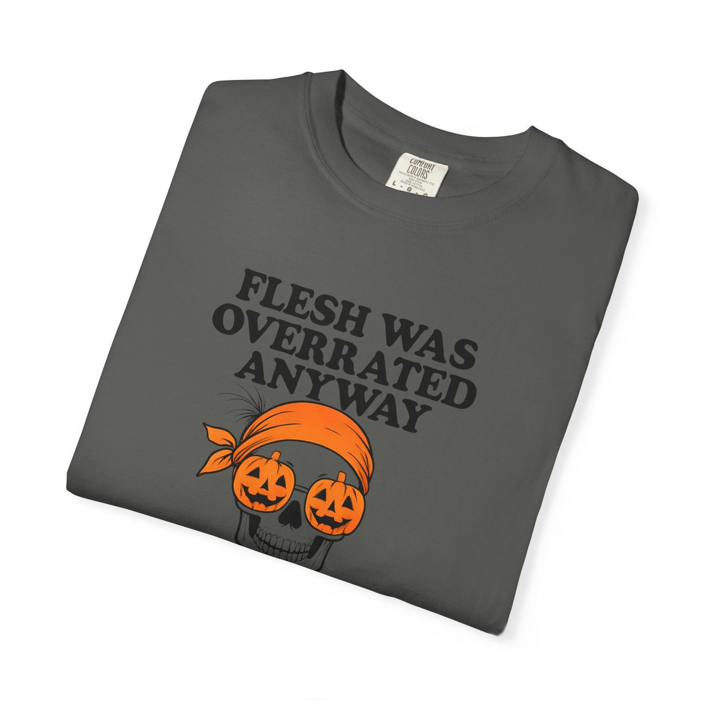 Halloween Graphic Tee, Unisex Garment-Dyed T-shirt with Skeleton Design, Funny Halloween Shirt, Casual Wear, Gift for Halloween Lovers