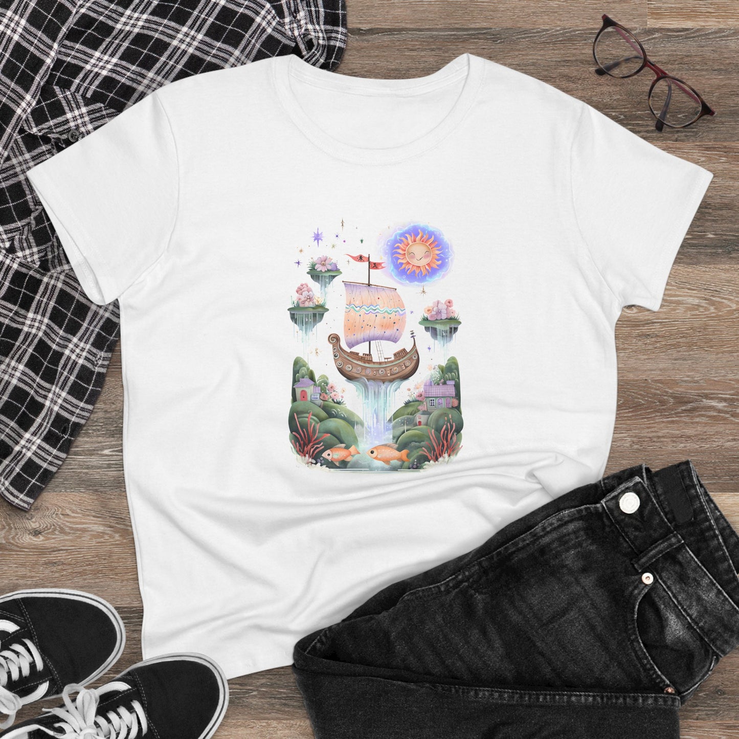 Whimsical Graphic Tee, Dreamy Summer Shirt, Nature Lover Gift, Inspirational Fashion, Women's Casual Top, Perfect for Festivals, Gift for