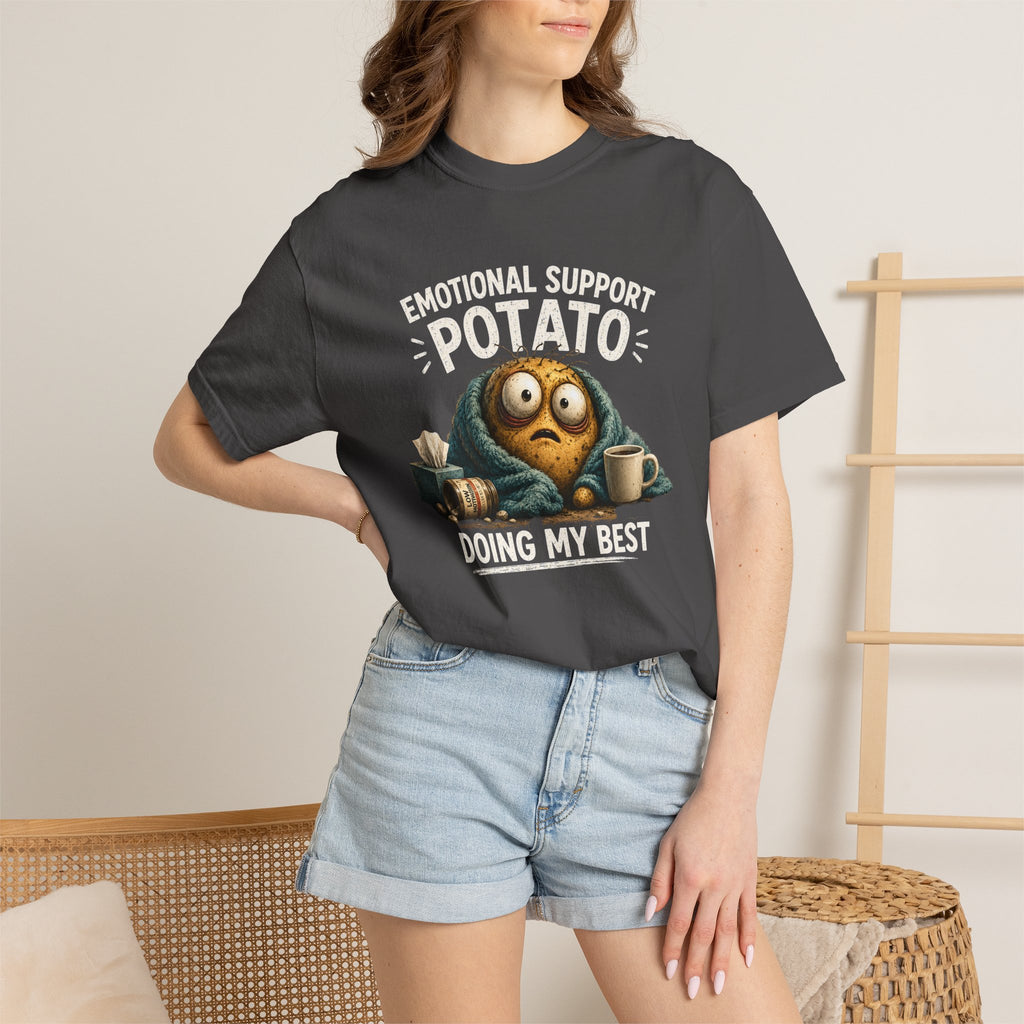 Emotional Support Potato T-Shirt — 'Doing My Best' Funny Comfort Tee
