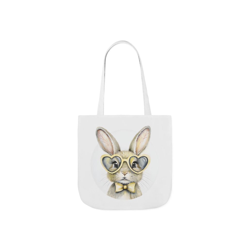 Cute Double Sided Bunny Canvas Tote Bag, Cute Eco-Friendly Shopper, Rabbit Gift, Spring Picnic, Easter Tote, Stylish Animal Art