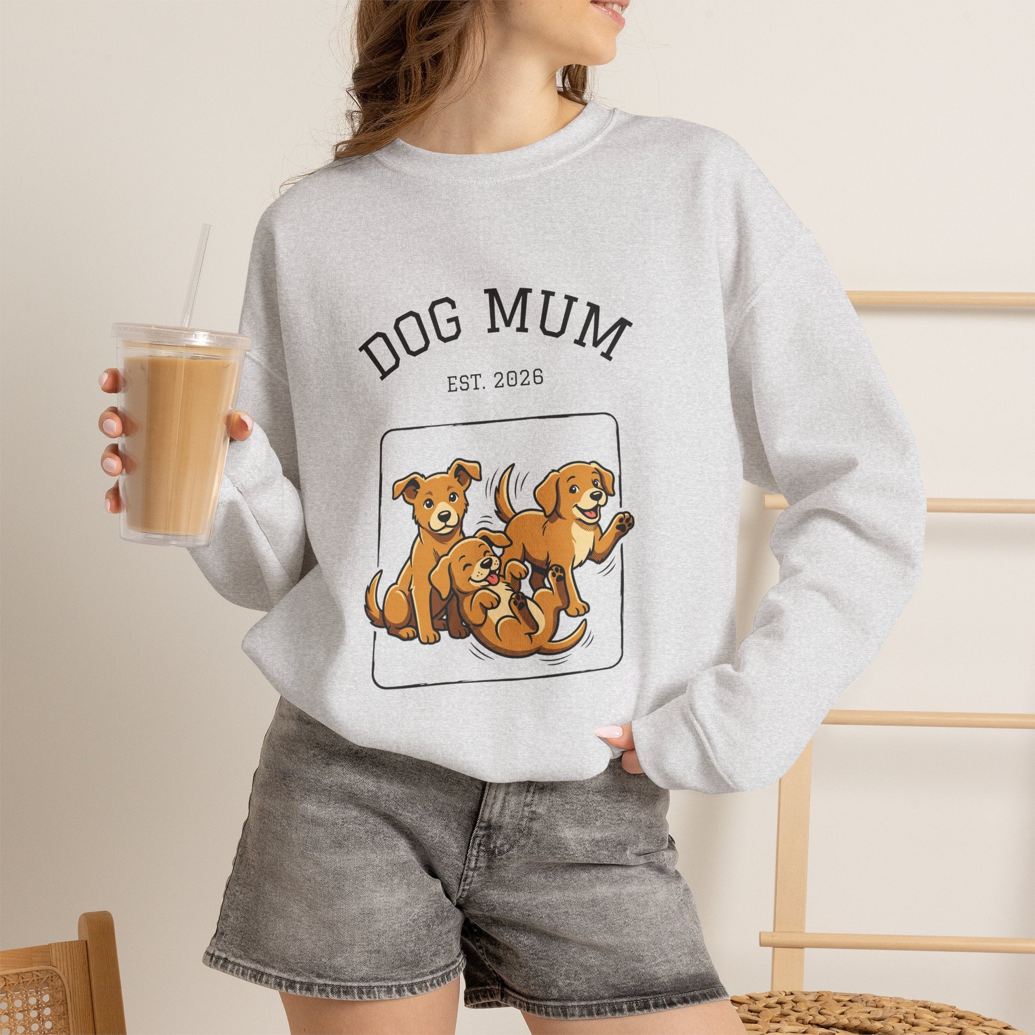 Dog Mum Crewneck Sweatshirt — Cute Dog Mom Graphic