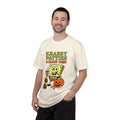 Ivory Halloween T-shirt with cartoon sea sponge and pumpkin icon