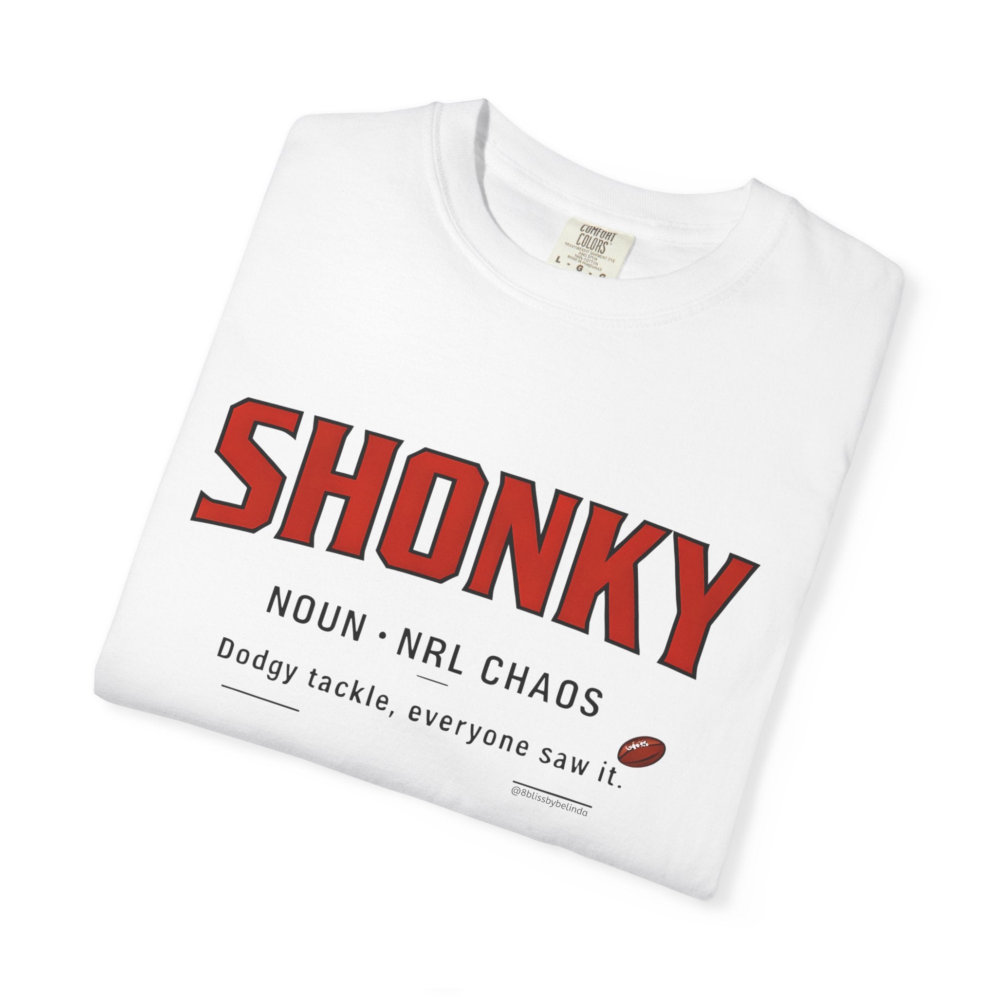 Shonky Graphic T-Shirt — 'Shonky' Sports Humour Tee with Definition Print