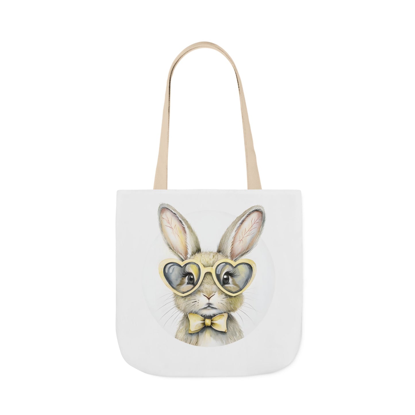 Chic Double Sided Bunny Canvas Tote Bag, Cute Eco-Friendly Shopper, Rabbit Gift, Spring Picnic, Easter Tote, Stylish Animal Art