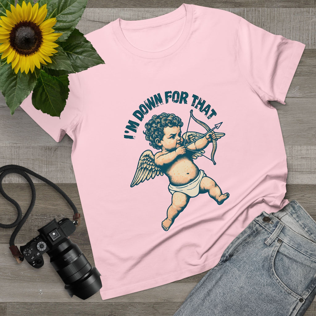 Maple Tee, Valentines Day Women's, Cupid Graphic, Cute Valentines Tee