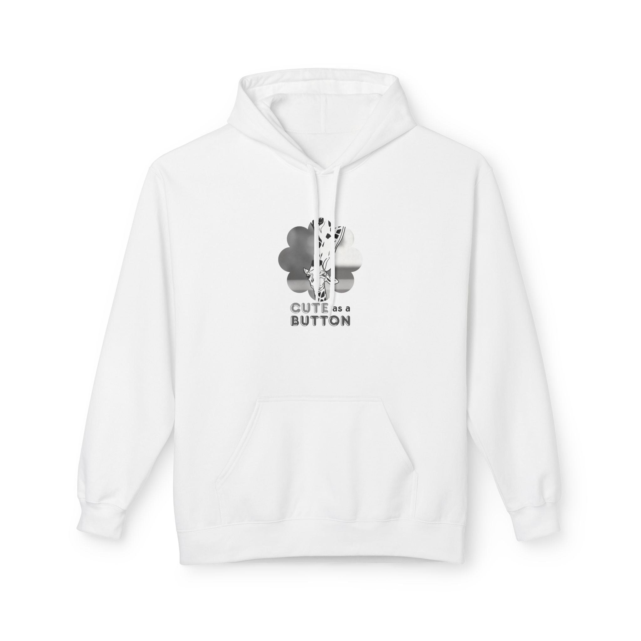 Cute as a Button Giraffe Graphic Hoodie