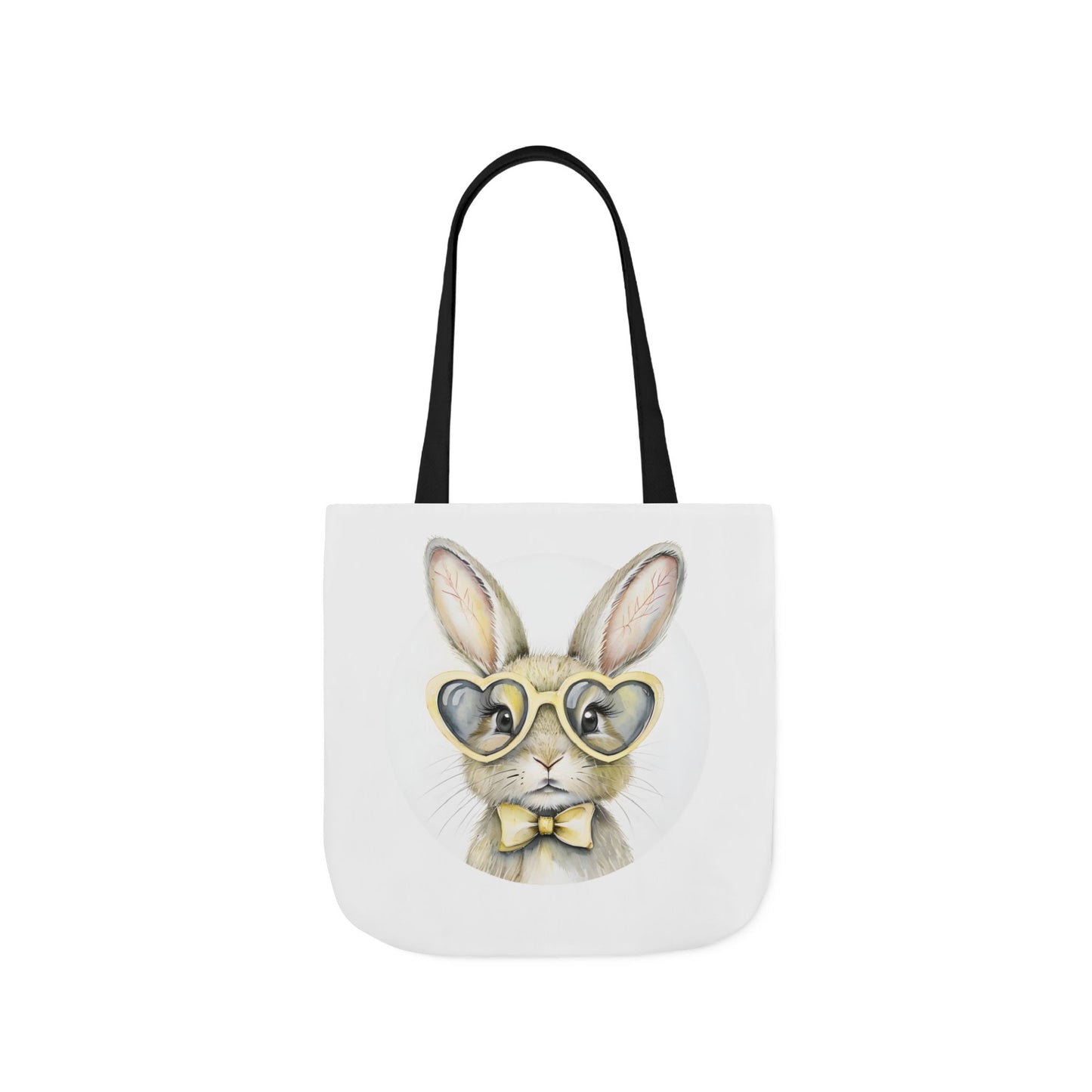 Chic Double Sided Bunny Canvas Tote Bag, Cute Eco-Friendly Shopper, Rabbit Gift, Spring Picnic, Easter Tote, Stylish Animal Art