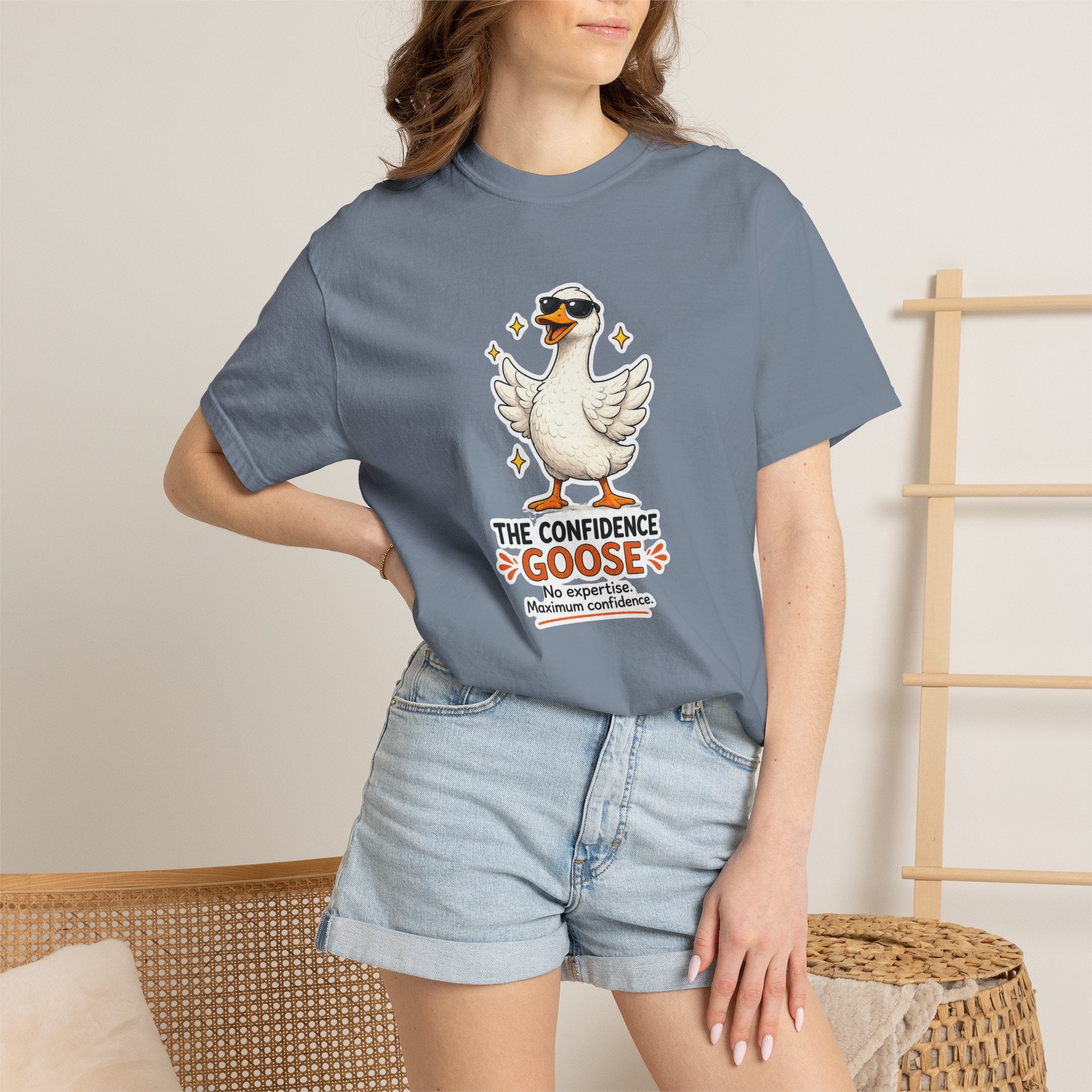 Confidence Goose T-Shirt — Funny Motivational Graphic Tee