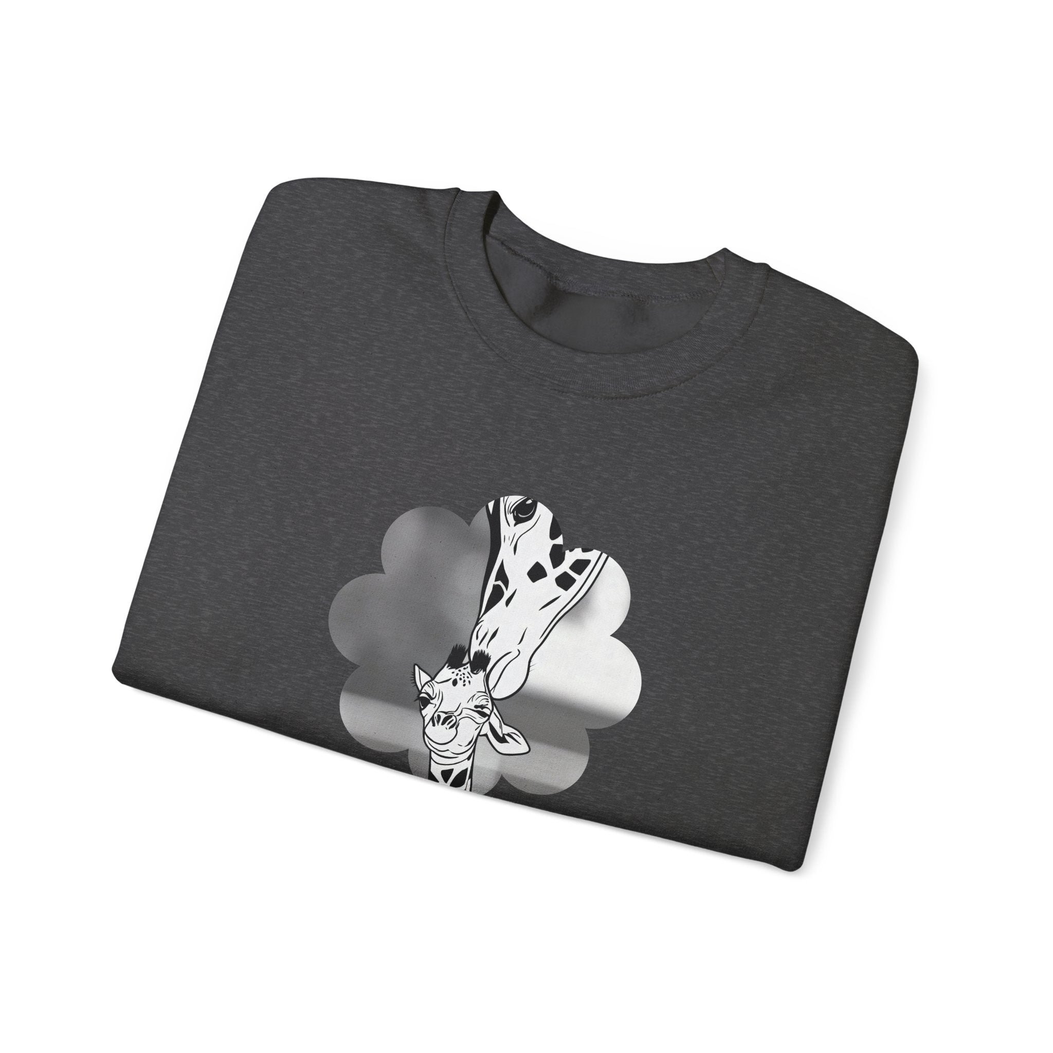 Crewneck Sweatshirt — Cute as a Button Giraffe Graphic