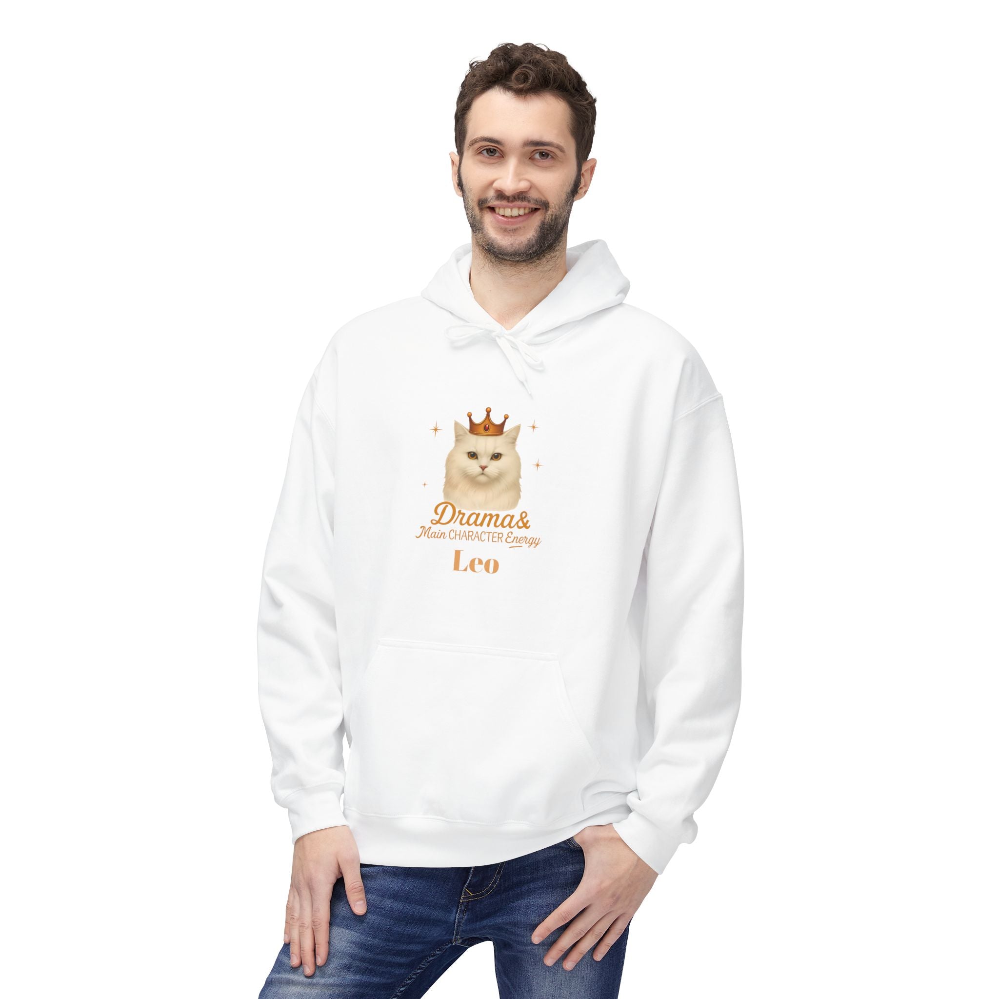 Leo Cat Drama & Main Character Energy Hoodie