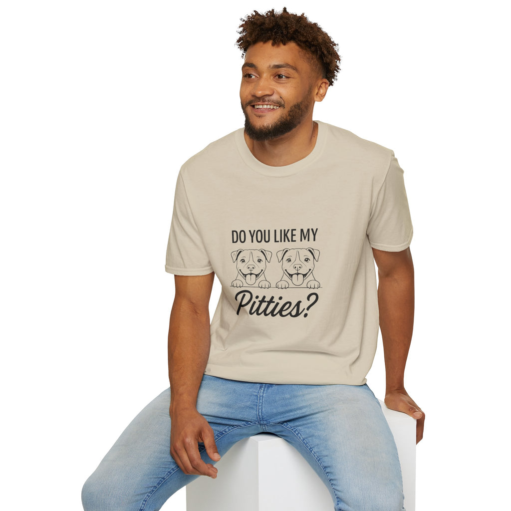 Do You Like My Pitties? Pitbull T-Shirt — Cute Rescue Dog Tee for Pitbull Lovers