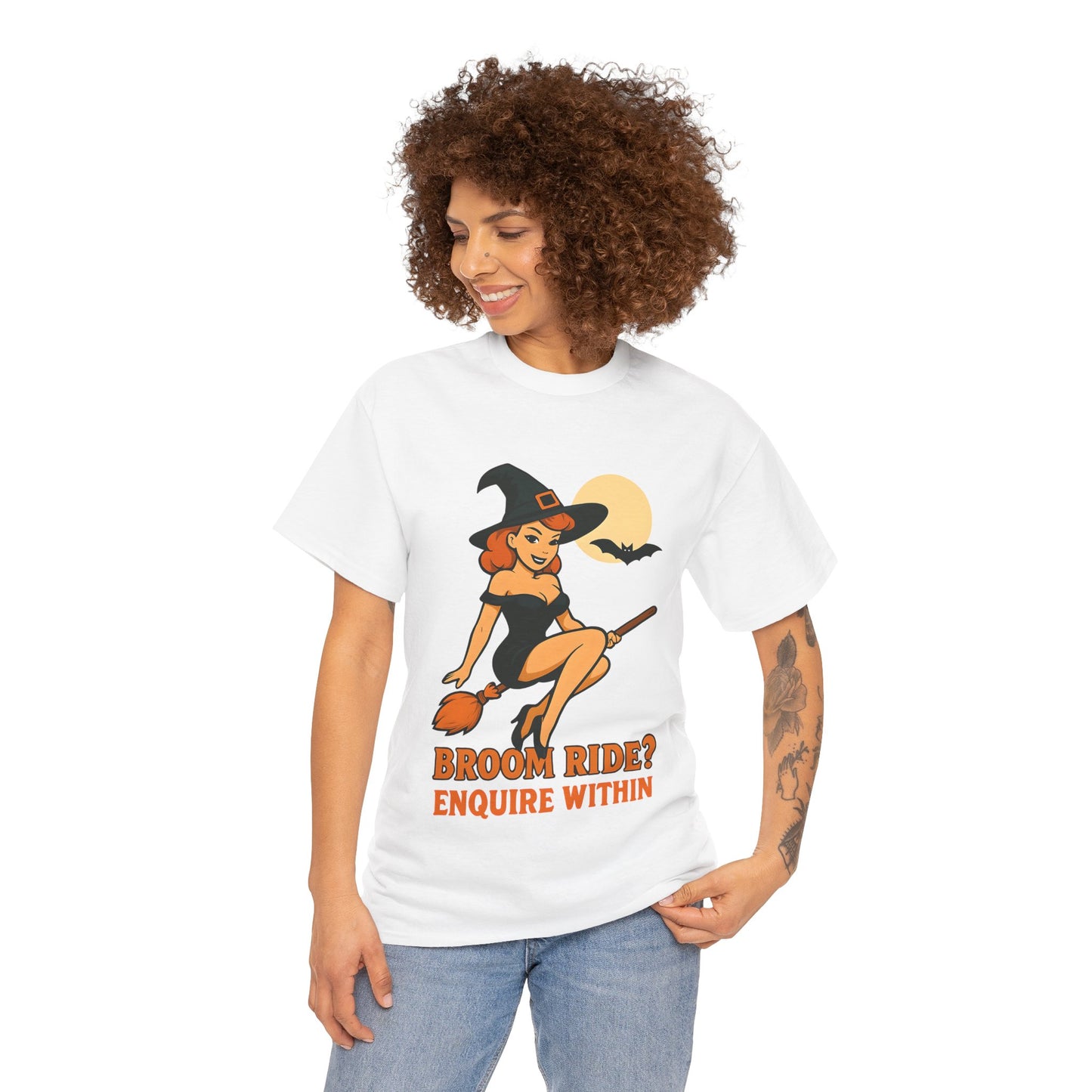 Halloween Witch Tee, Unisex Cotton T-Shirt, Spooky Apparel, Cute Halloween Shirt, Witchy Gifts, Fun Costume Top