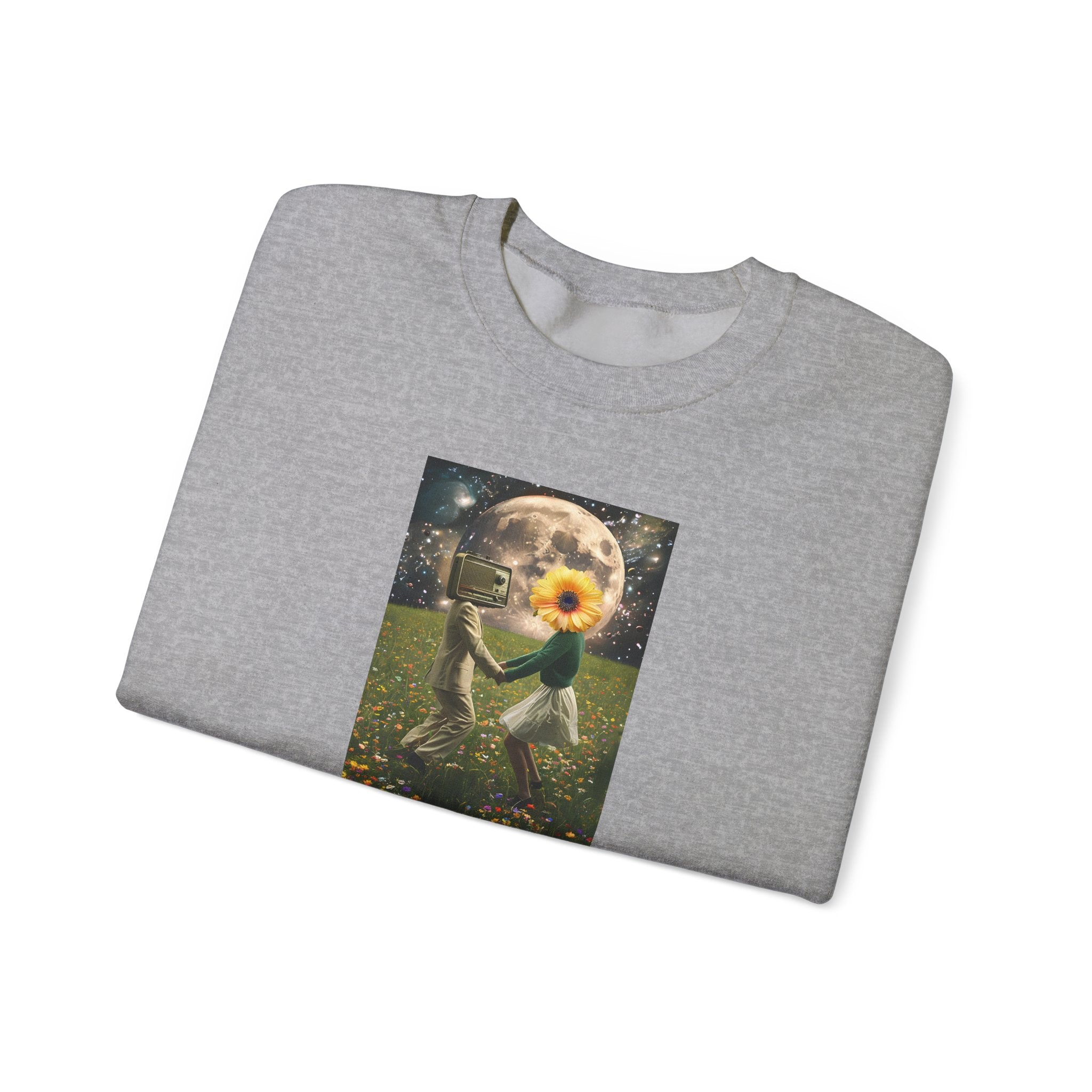 Sport grey folded sweatshirt with square front graphic and 'DREAMS' text