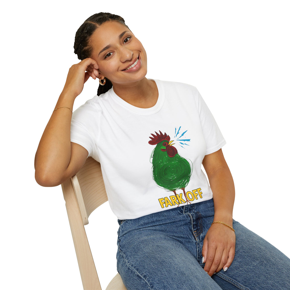 Funny Chicken Graphic T-Shirt, Humor Tee, Farm-Inspired Apparel