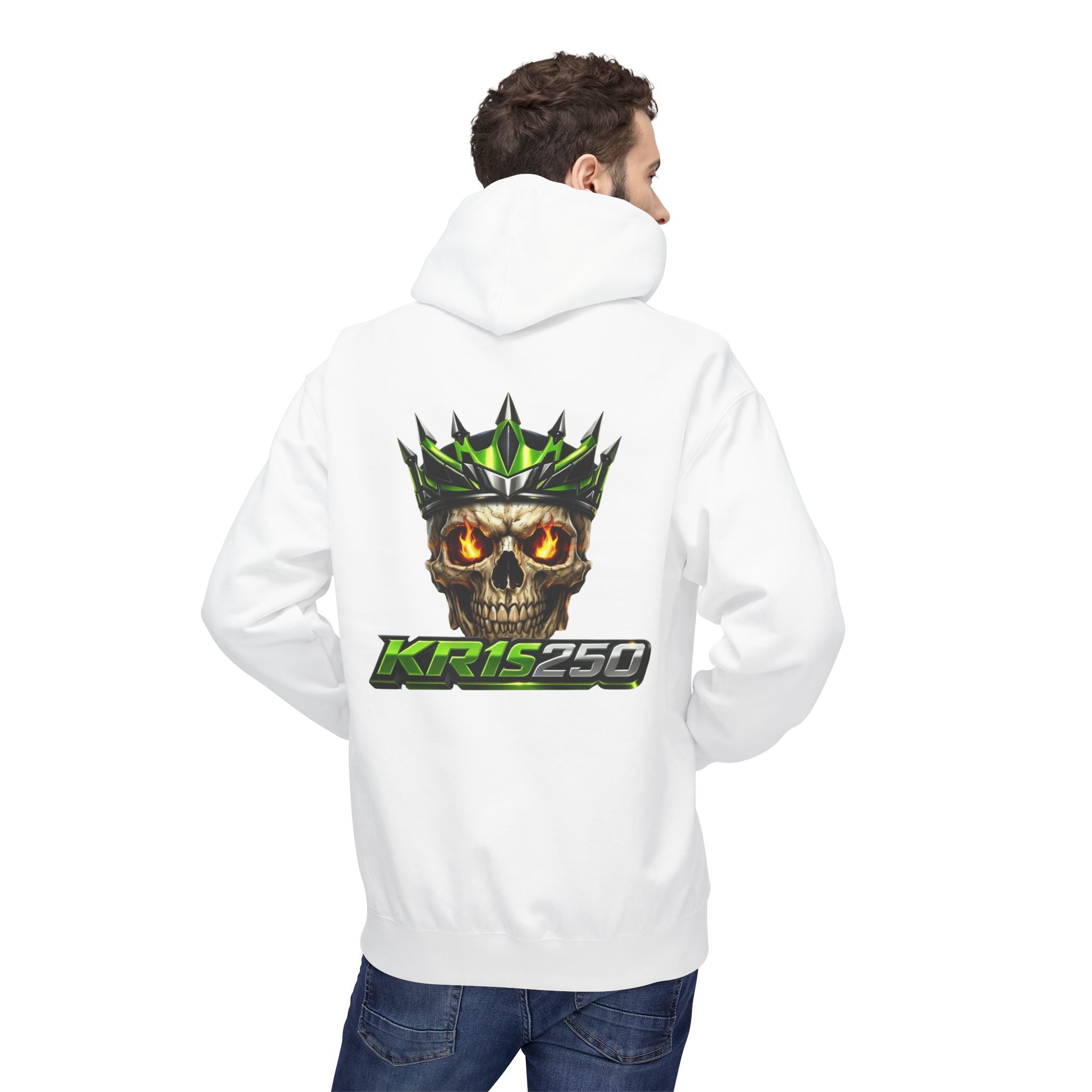 KR1S250 Skull Crown Hoodie — Motorcycle Racing Logo Pullover