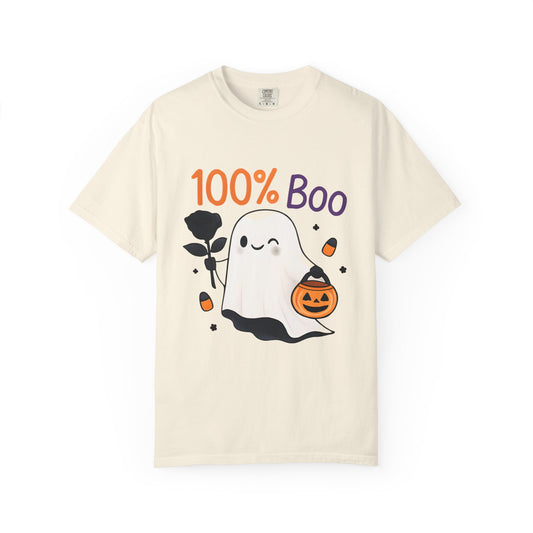 100% Boo Ghost T-Shirt for Halloween, Unisex Tee for Trick or Treating, Spooky Season Apparel, Cute Halloween Outfit, Gifts for [...]