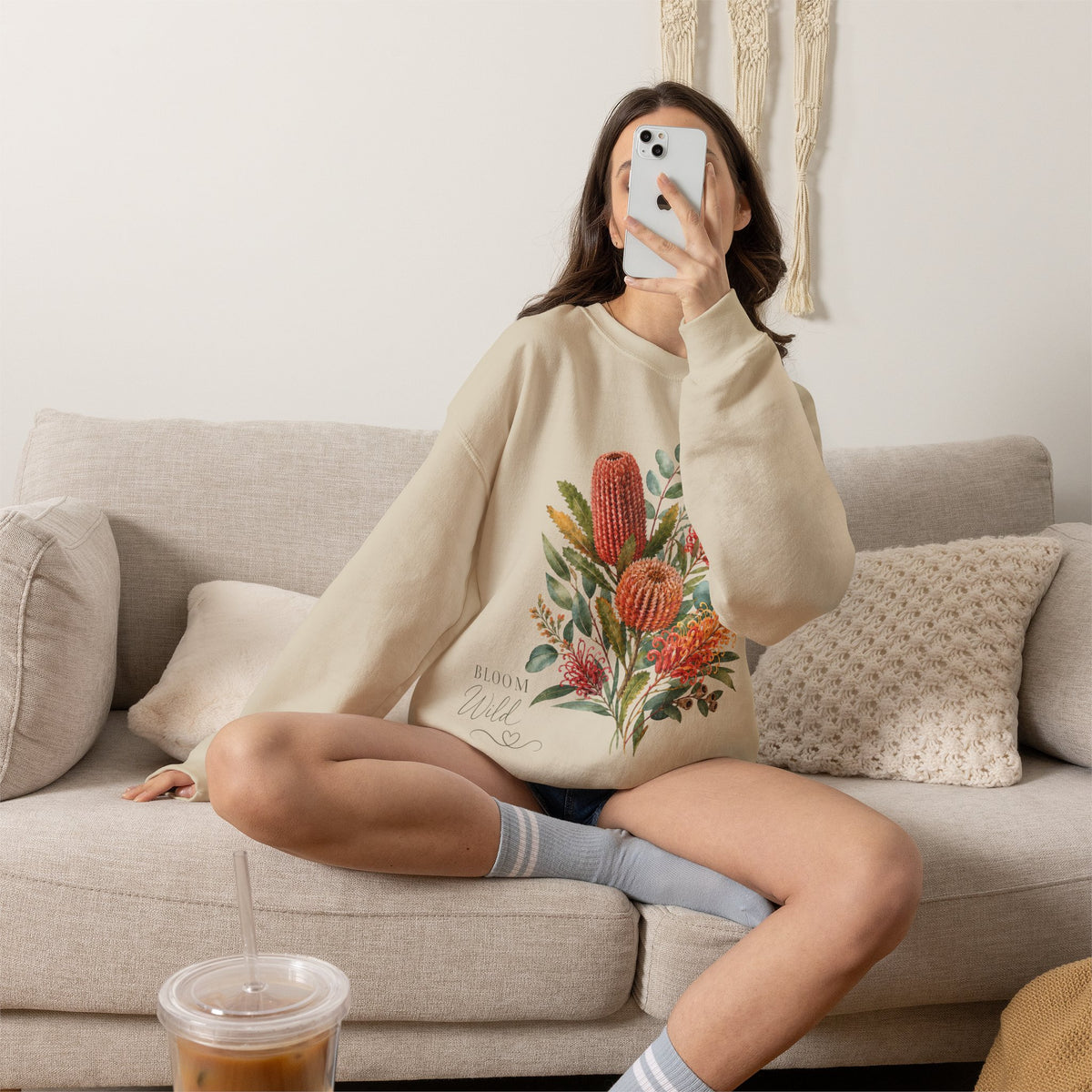 Bloom Wild Floral Crewneck Sweatshirt
