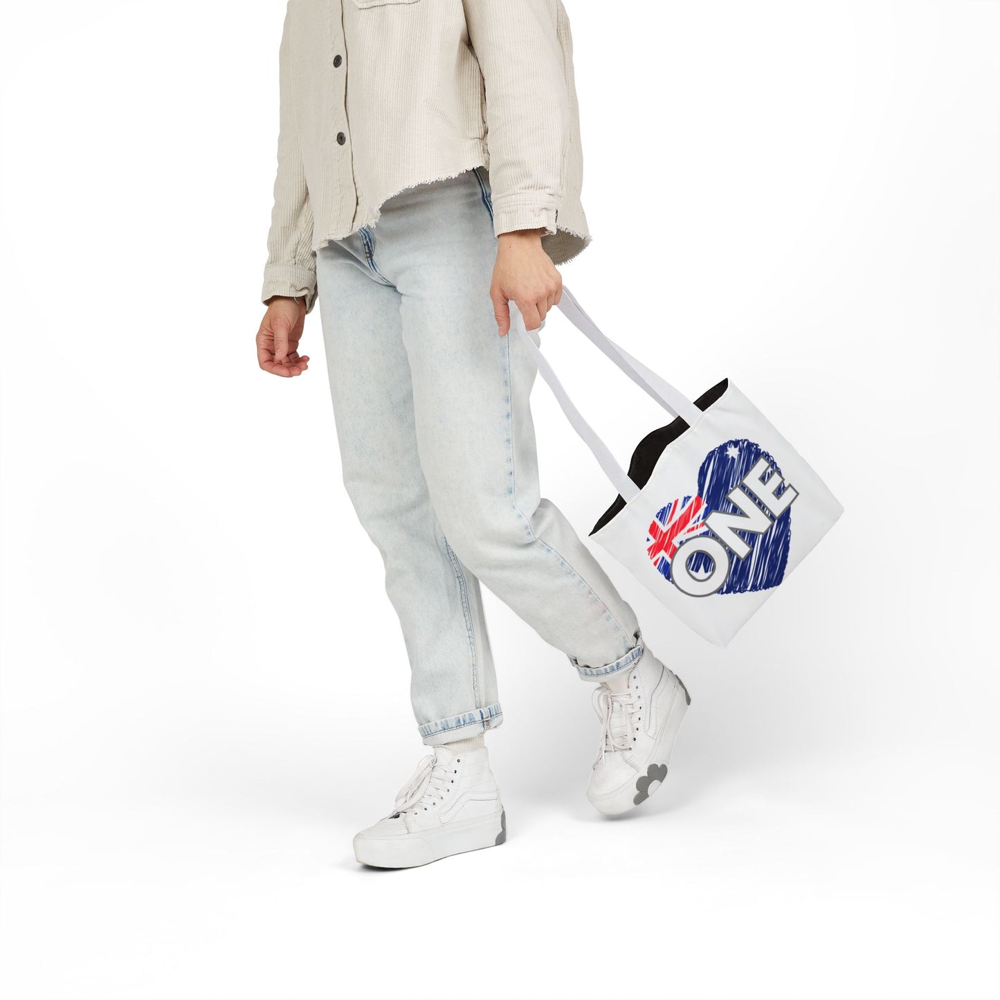 Australia Heart Flag 'ONE' Canvas Tote Bag — Patriotic Aussie Market Tote