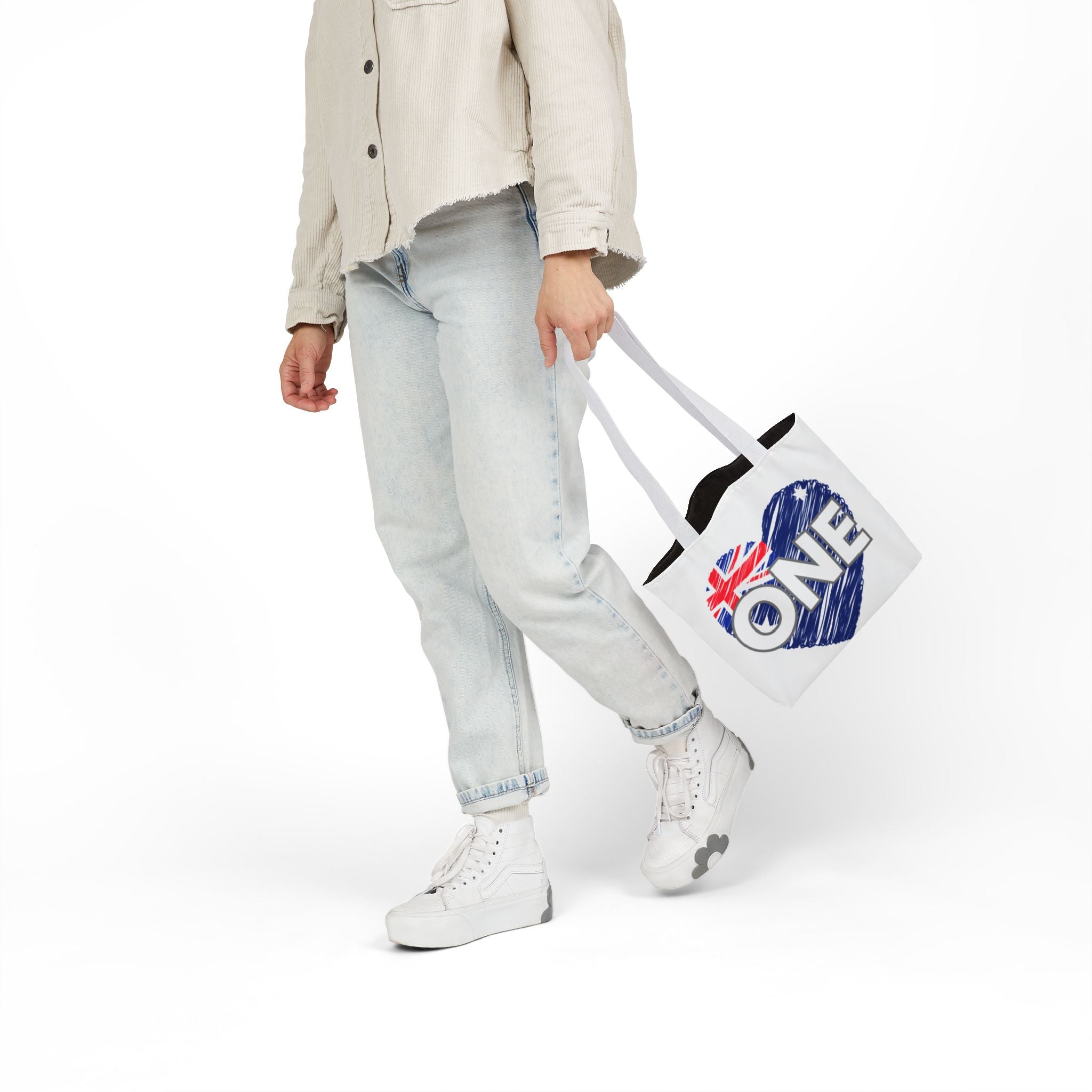 Australia Heart Flag 'ONE' Canvas Tote Bag — Patriotic Aussie Market Tote
