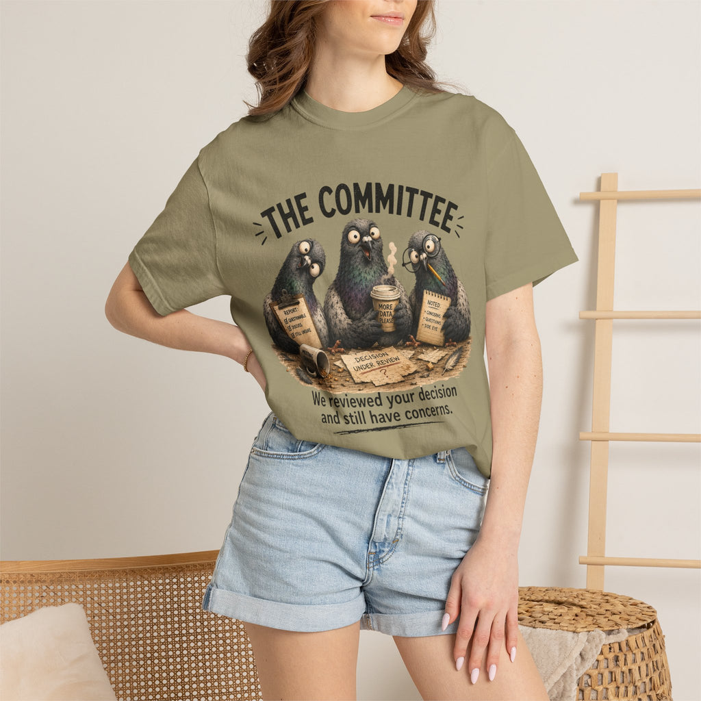 The Committee T-Shirt — Funny Pigeon Reviewers Graphic Tee