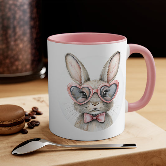 Chic Bunny Mug: Colorful Ceramic Cup for Coffee Lovers
