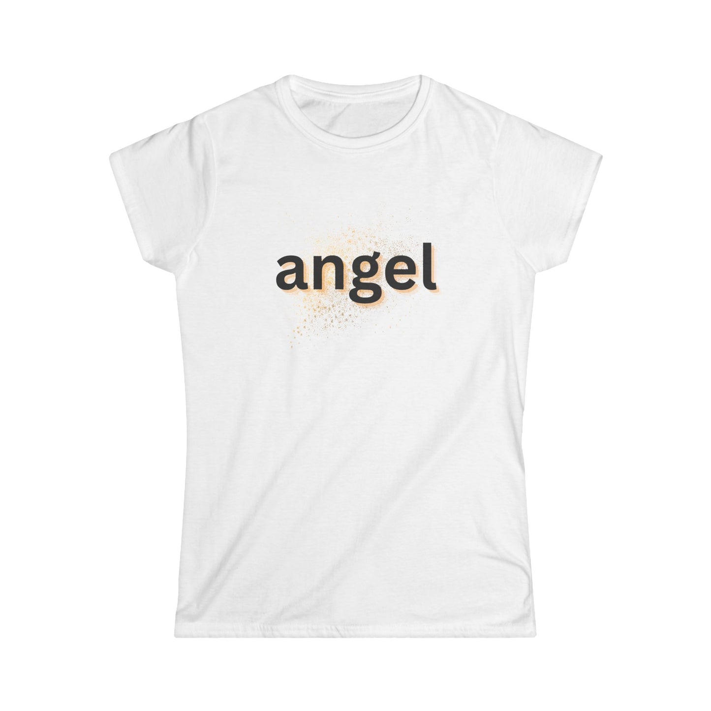 Angel (front) / Trouble (back) Women's Tee — Playful Contrast Graphic Shirt