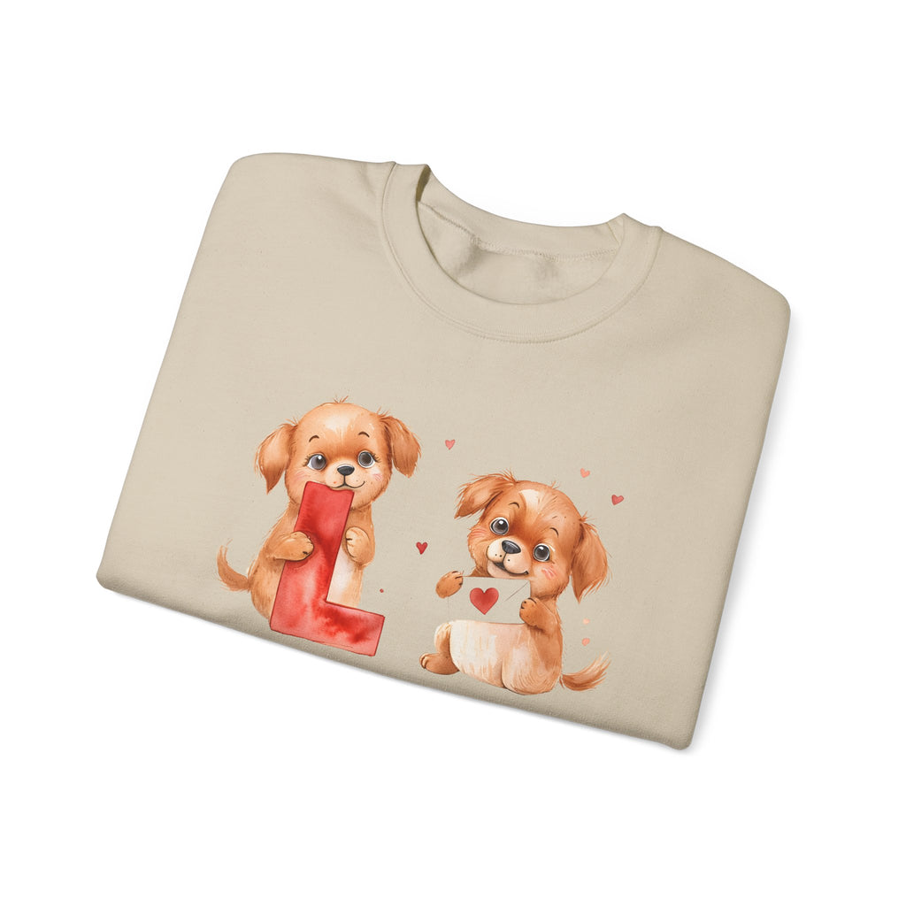 Unisex Heavy Blend Crewneck, Couple Matching Sweatshirts, Cute Dog Design - Love Day Gift, Valentine's Day Outfit, Gift for Him or Her