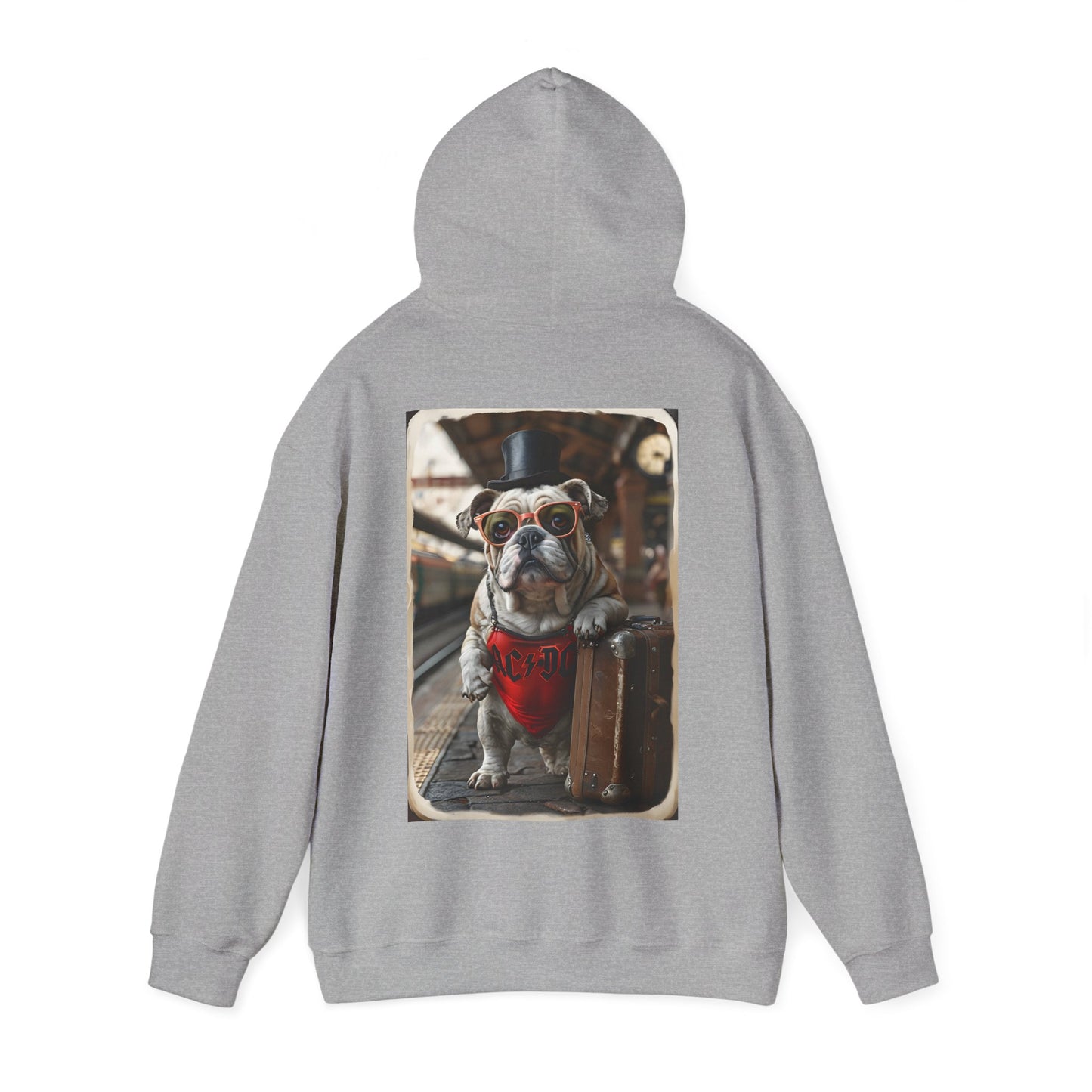 AC/DC Inspired Whole Lotta Rosie Bulldog Unisex Heavy Blend™ Hooded Sweatshirt