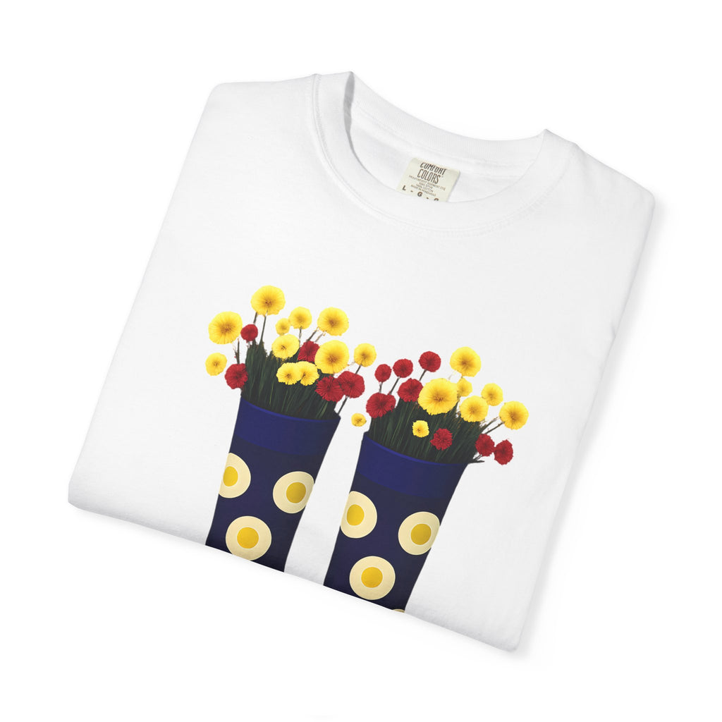 Step Into Kindness T-Shirt – Floral Rain Boot Graphic Tee