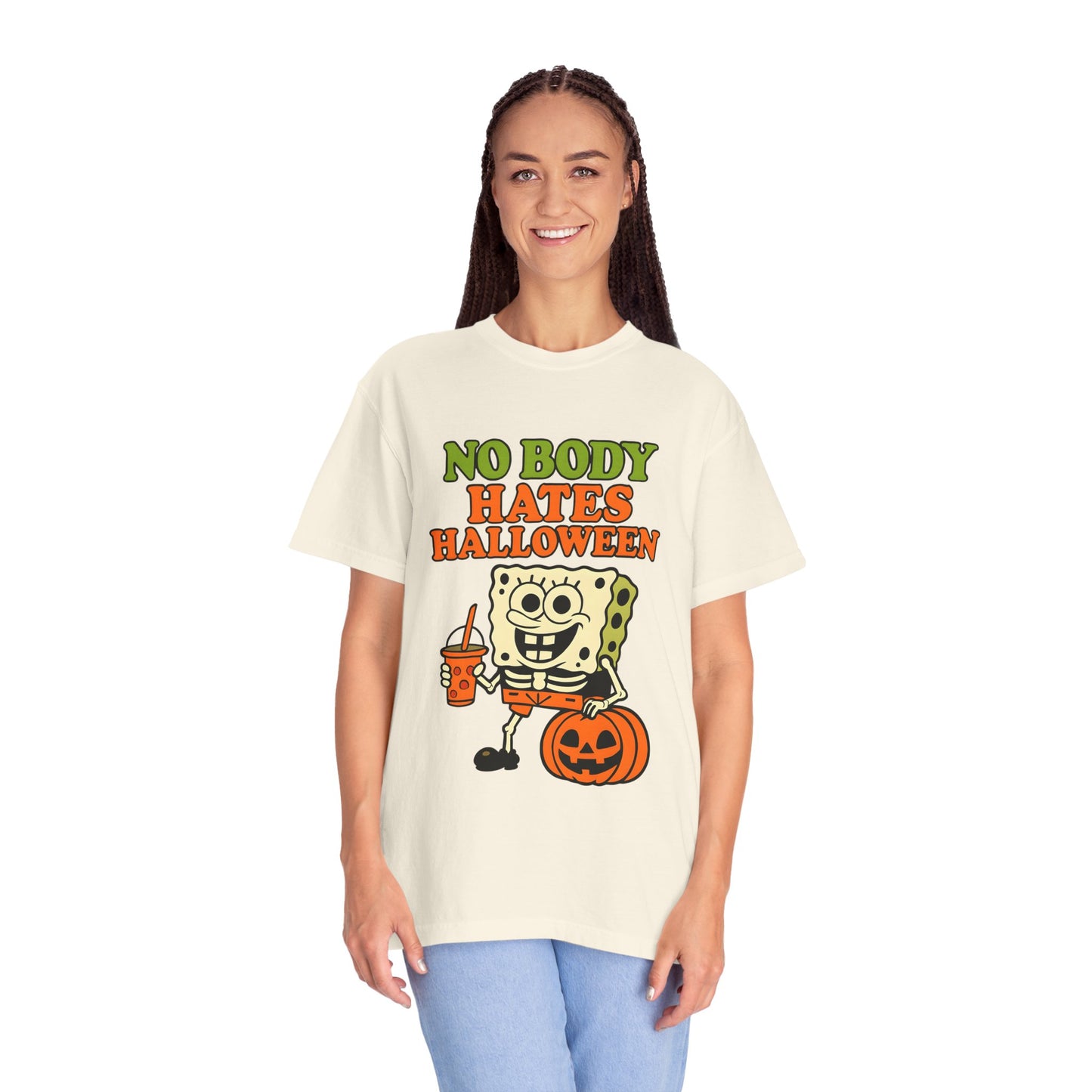 Halloween T-Shirt featuring SpongeBob, Funny Halloween Shirt, Unisex Graphic Tee, Gift for Halloween Lovers, Costume Party Wear, Spooky Season Apparel