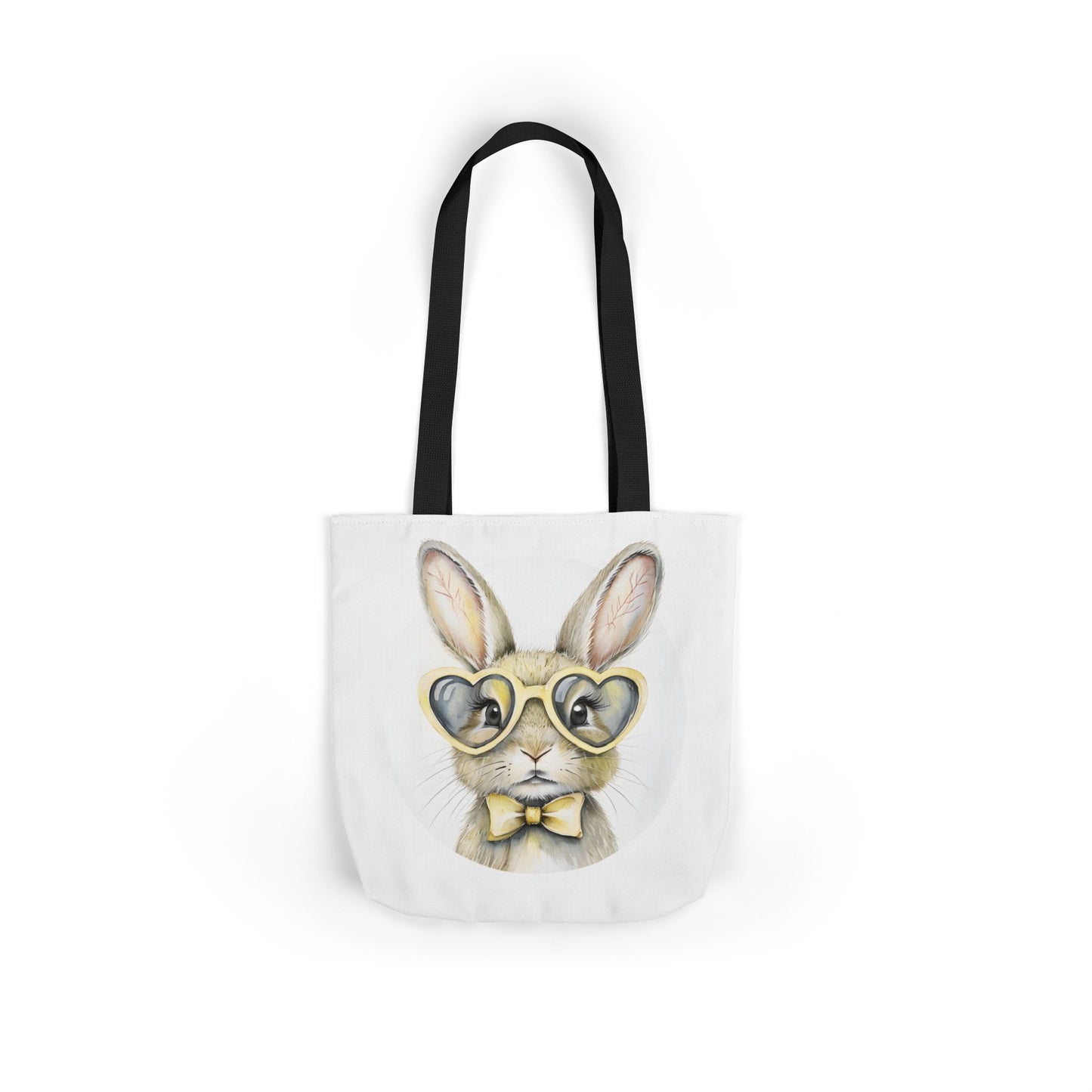 Chic Double Sided Bunny Canvas Tote Bag, Cute Eco-Friendly Shopper, Rabbit Gift, Spring Picnic, Easter Tote, Stylish Animal Art