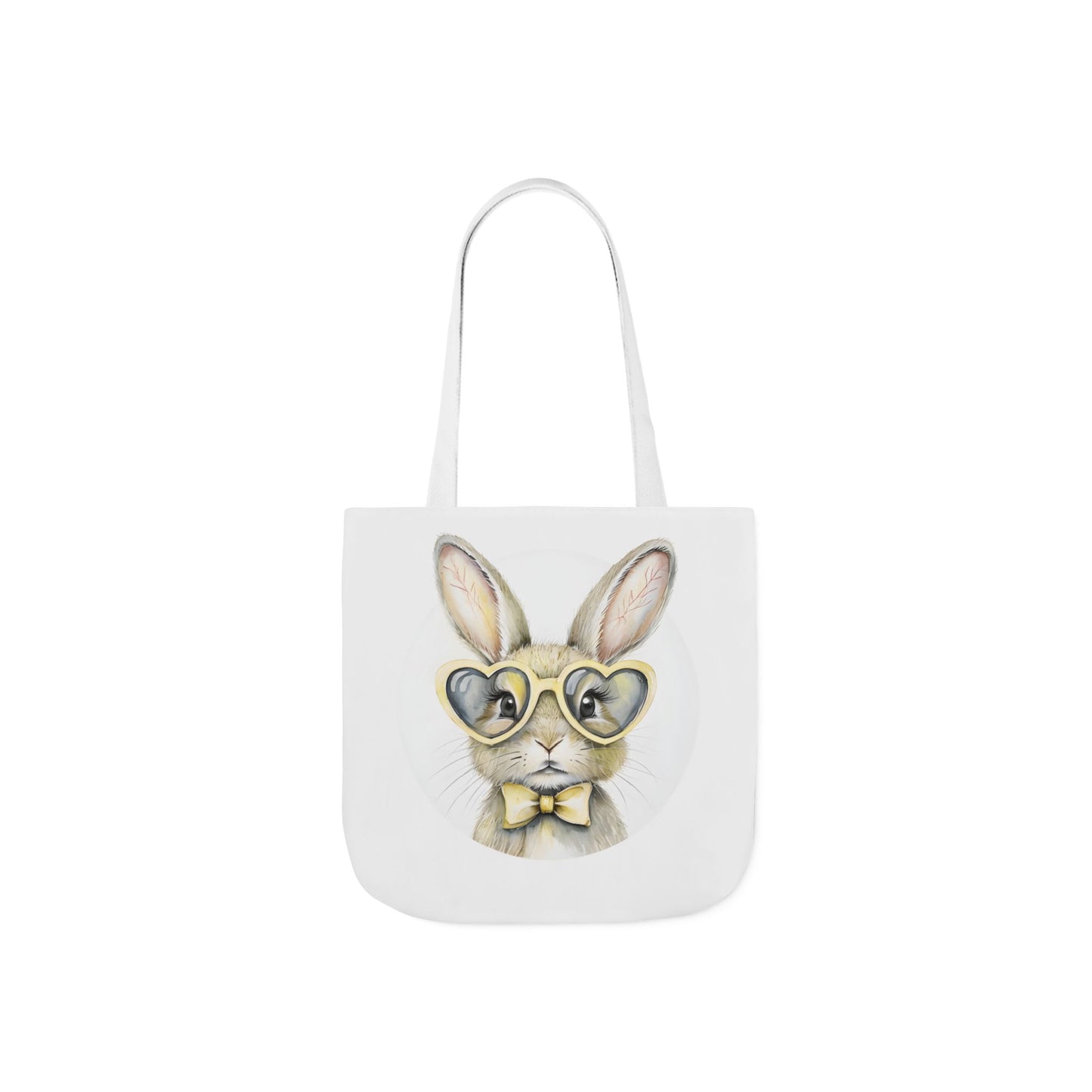 Chic Double Sided Bunny Canvas Tote Bag, Cute Eco-Friendly Shopper, Rabbit Gift, Spring Picnic, Easter Tote, Stylish Animal Art