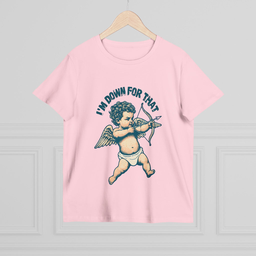 Maple Tee, Valentines Day Women's, Cupid Graphic, Cute Valentines Tee