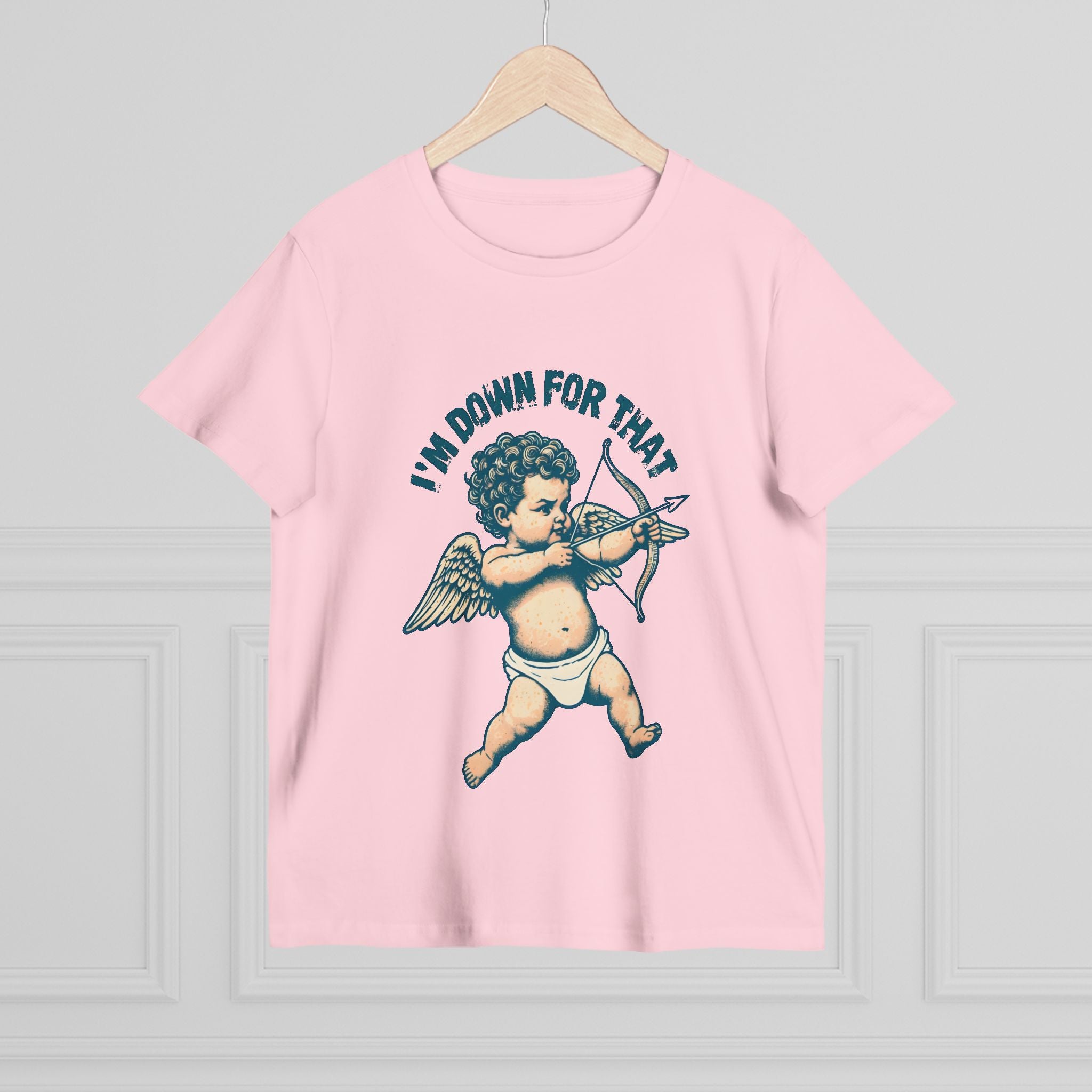 Maple Tee, Valentines Day Women's, Cupid Graphic, Cute Valentines Tee