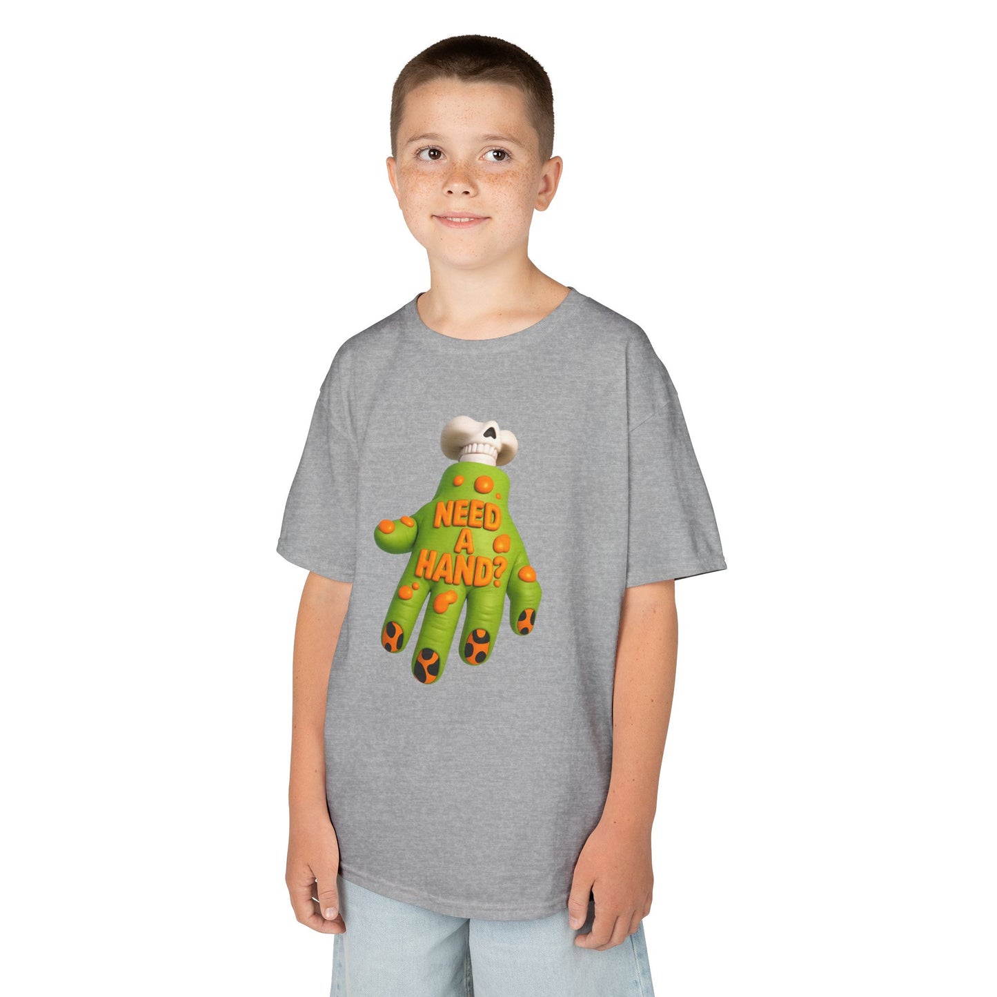 Playful Kids Tee with 'Need a Hand?' Design - Fun Gift, Unique Children's Clothing, Halloween Costume, Family Gatherings, Everyday Wear