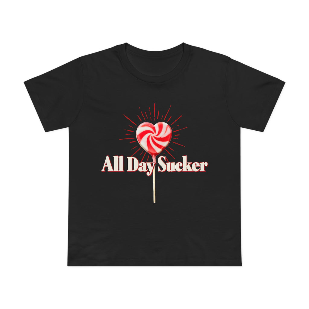 Maple Tee, Lollipop Women's Graphic Shirt, Heart Candy Top