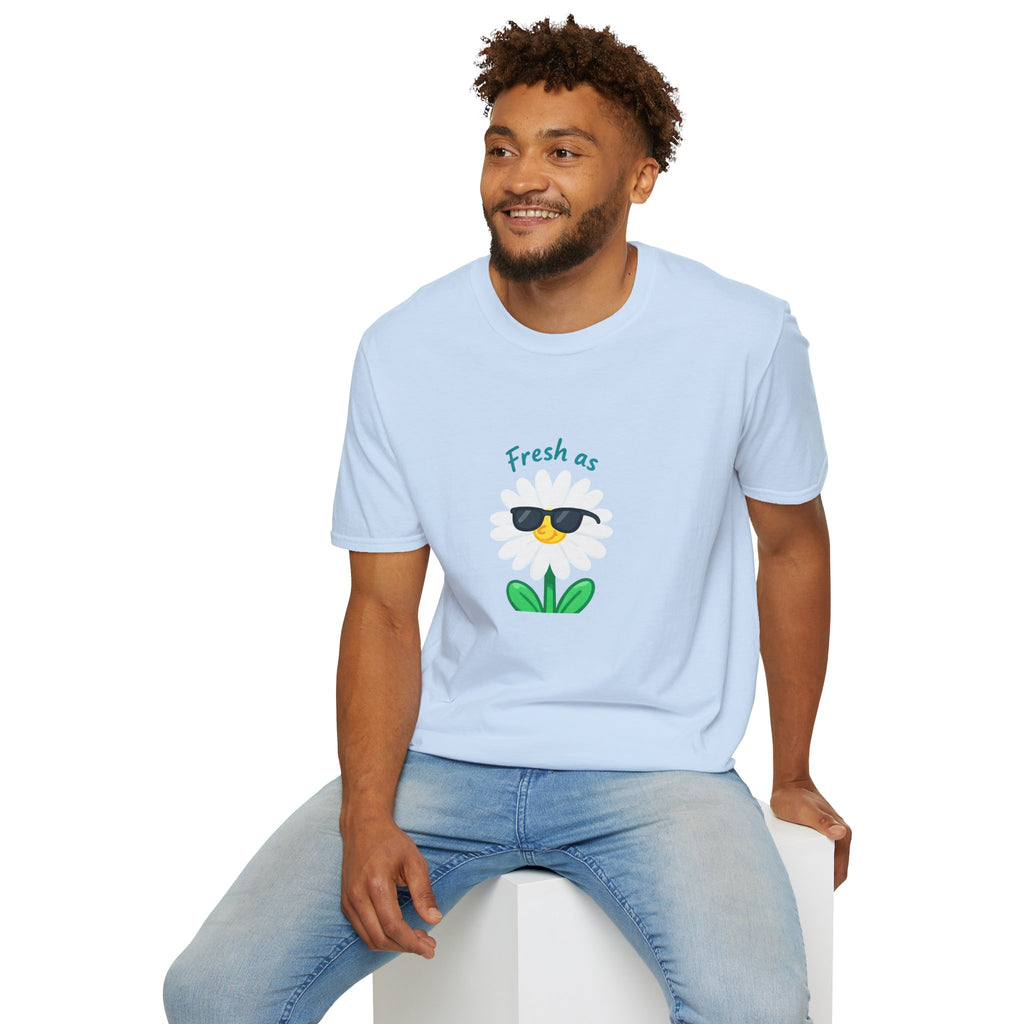Fresh as a Daisy Unisex Softstyle T-Shirt, Floral Tee, Comfort Wear, Gift for Friends