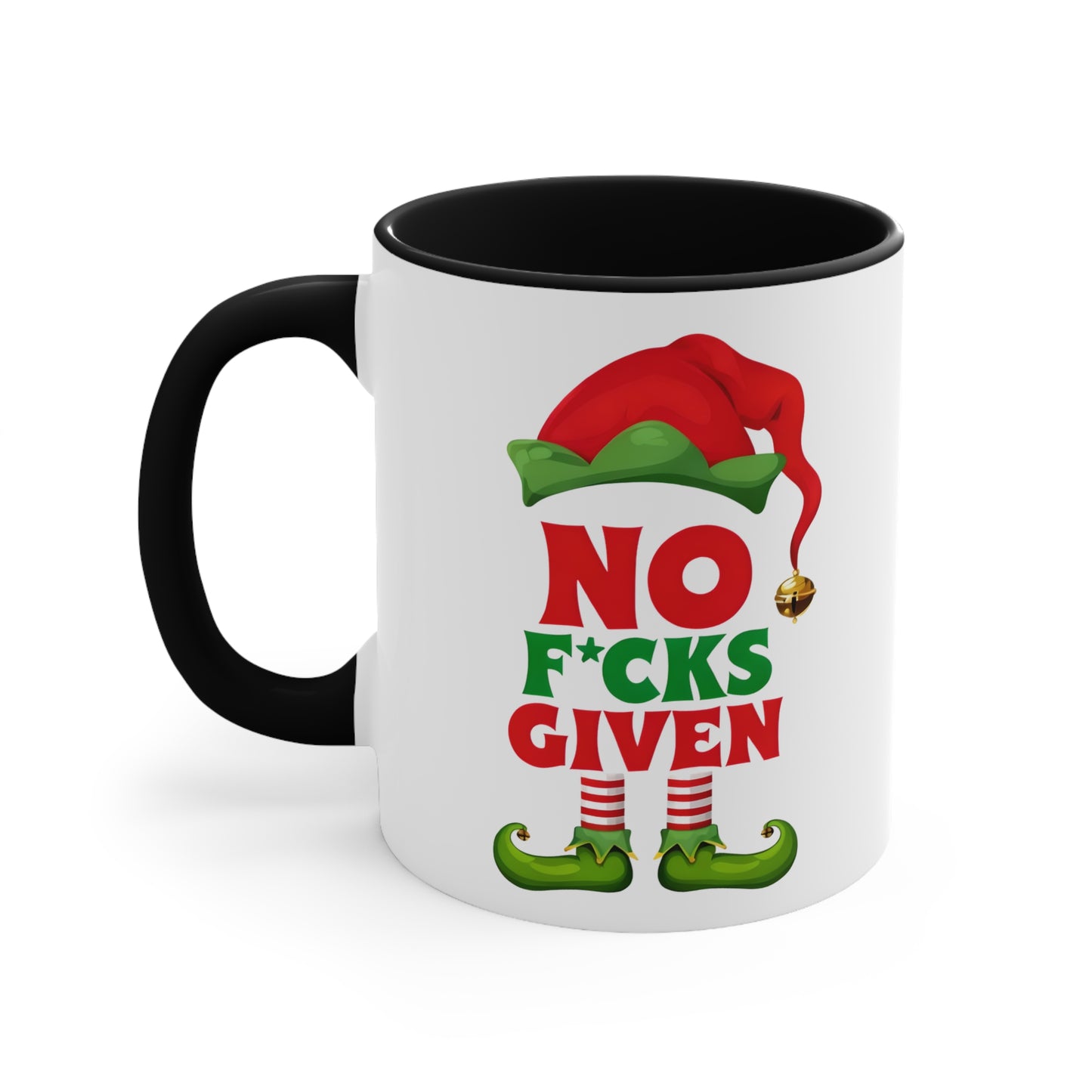 Christmas Mug — "No F*cks Given" Elf Holiday Accent Coffee Cup (11oz)