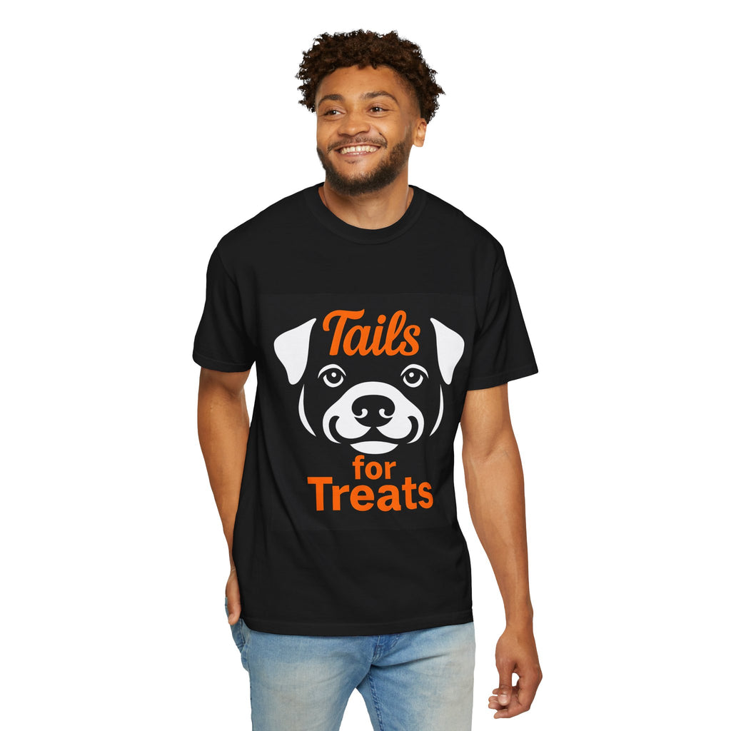 Tails for Treats Dog Lover T-Shirt, Unisex Tee for Animal Lovers, Pet Adoption Events, Gifts for Dog Owners, Fun Pet Apparel, Casual Wear